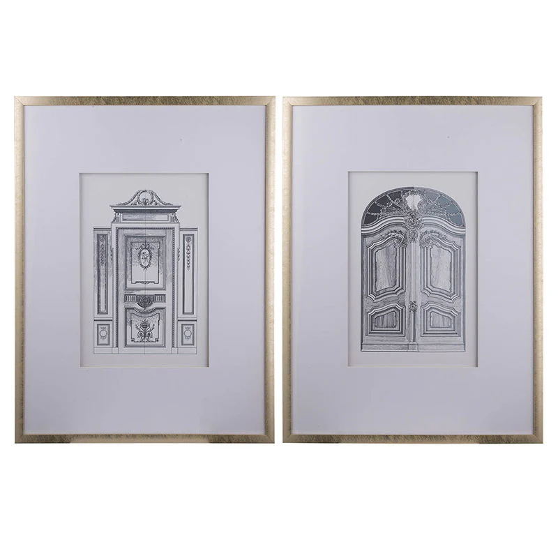 Fake Pencil Architectual Wall Art, Wall Decor Accent (Set of 2) - Silver - Image 9