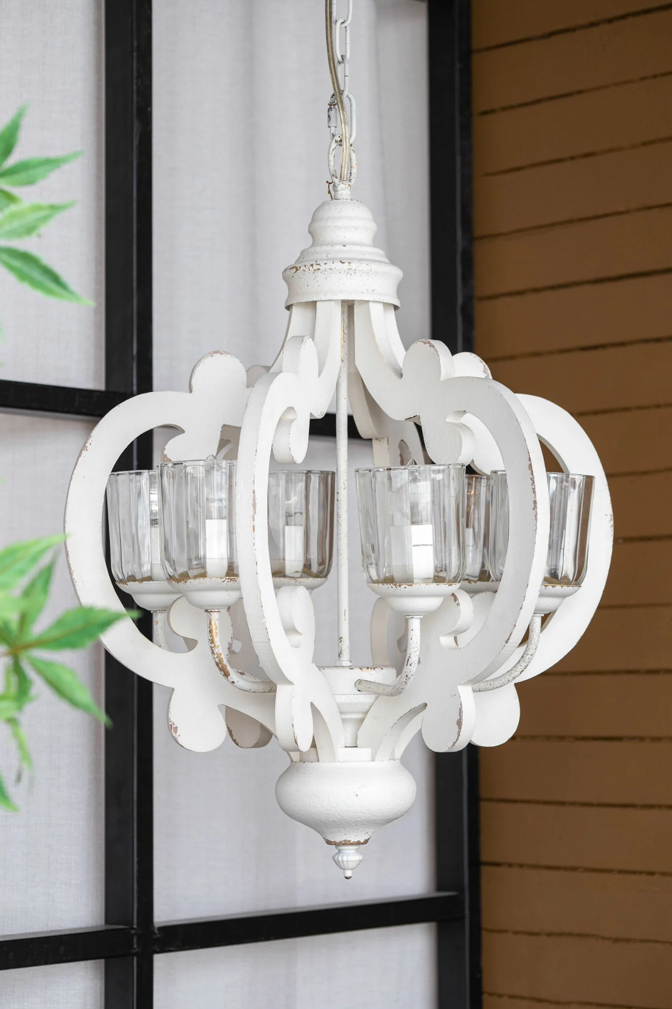 Farmhouse Chandelier, 6 Light Wood Chandelier Pendant Light Fixture With Adjustable Chain For Dining Room Living Room Entryway, Bulb Not Included - Image 19