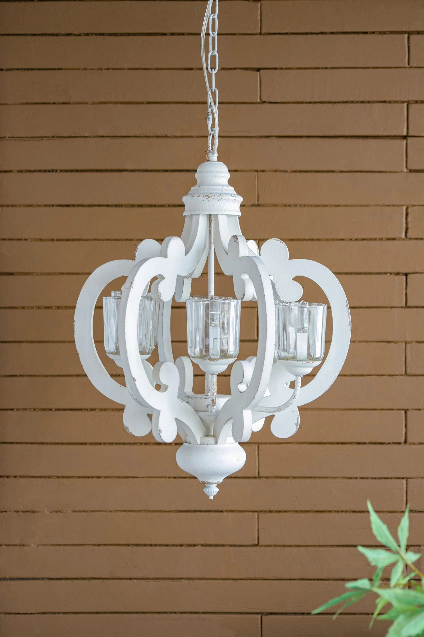 Farmhouse Chandelier, 6 Light Wood Chandelier Pendant Light Fixture With Adjustable Chain For Dining Room Living Room Entryway, Bulb Not Included - Image 3