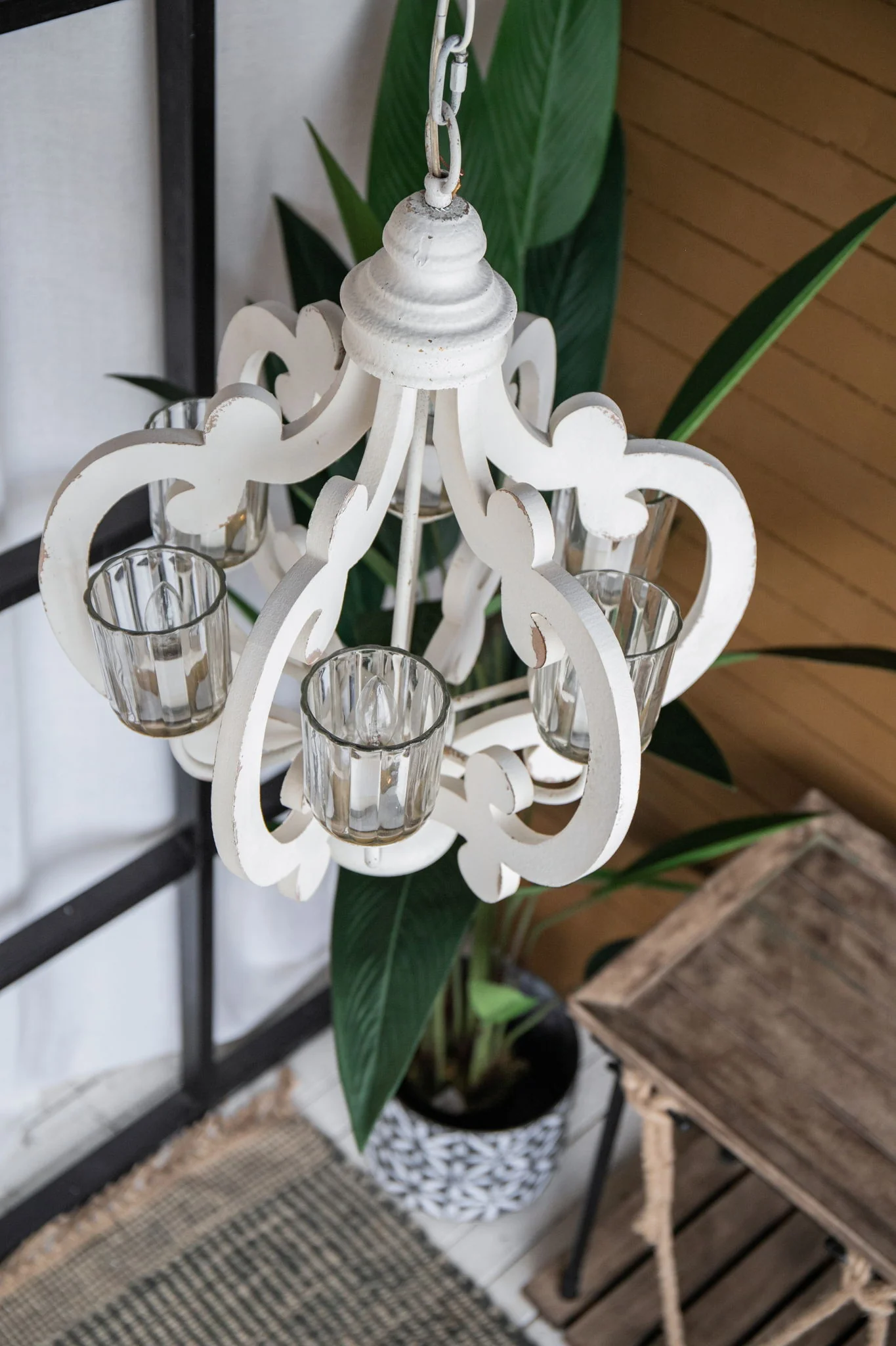 Farmhouse Chandelier, 6 Light Wood Chandelier Pendant Light Fixture With Adjustable Chain For Dining Room Living Room Entryway, Bulb Not Included - Image 42