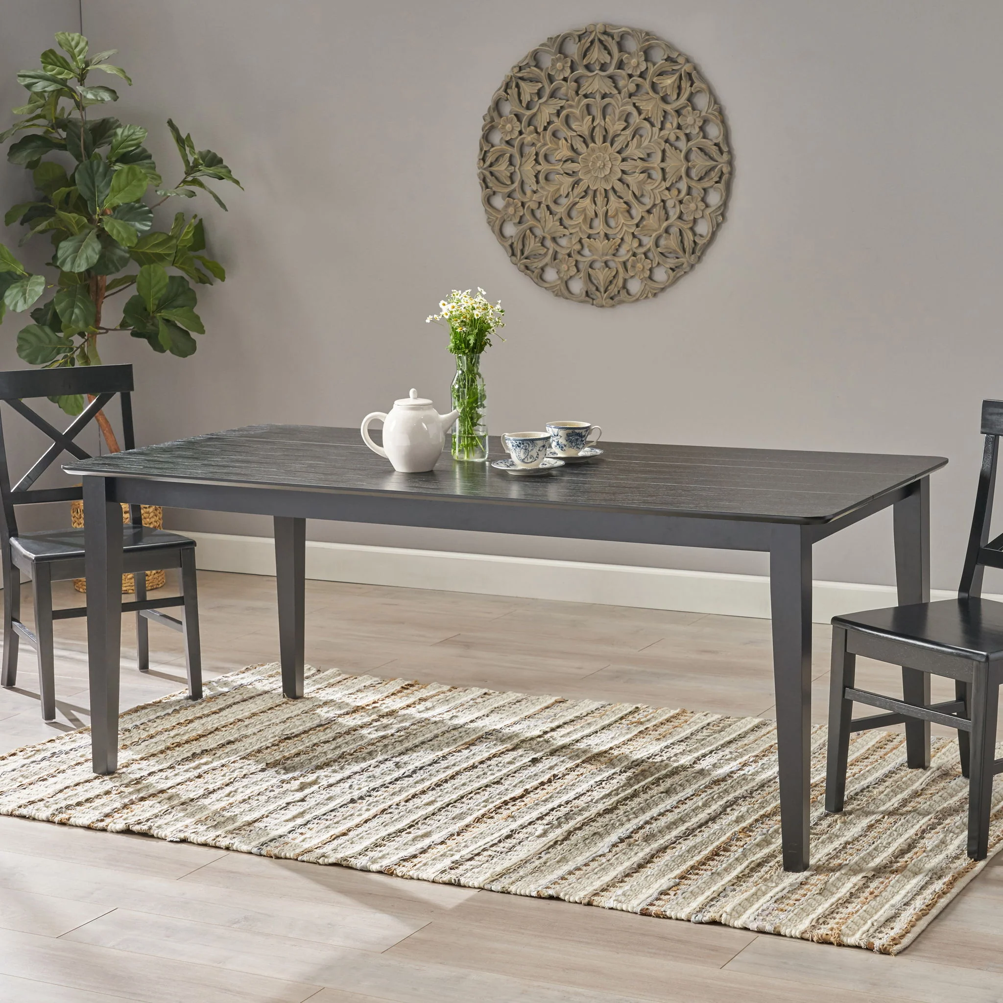 Farmhouse Charm Dining Table With Square Leg - Image 2