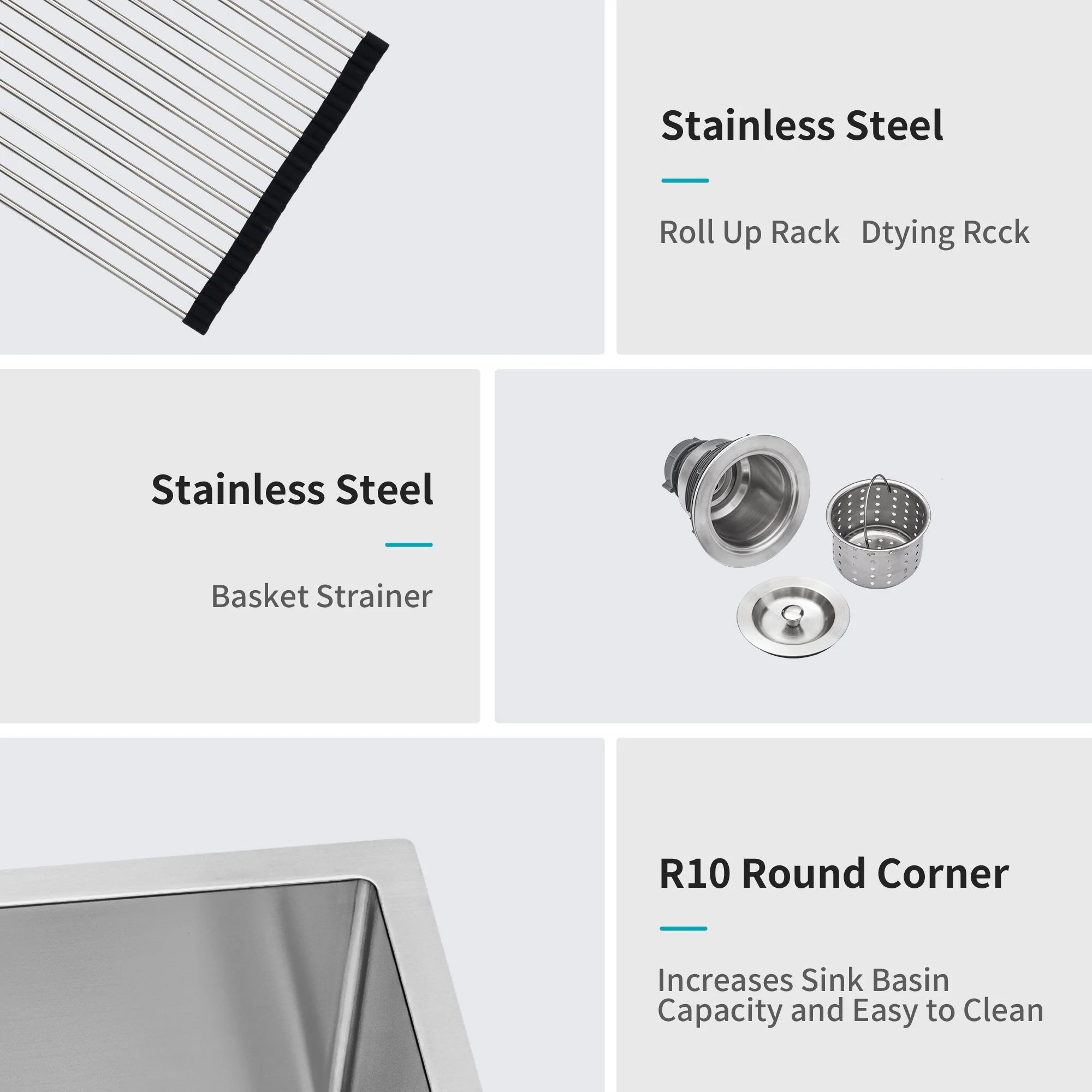 Farmhouse Kitchen Sink Stainless Steel Apron Front - Image 19