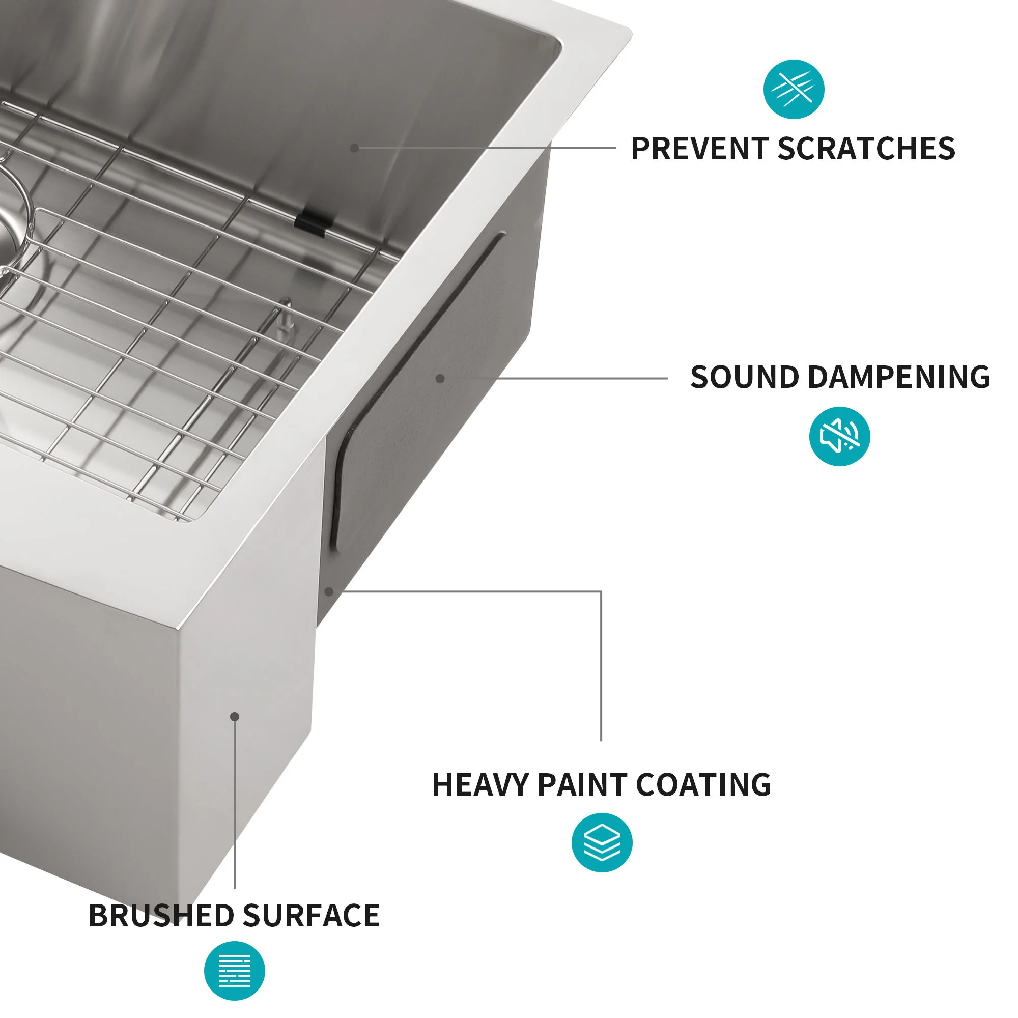Farmhouse Kitchen Sink Stainless Steel Apron Front - Image 9
