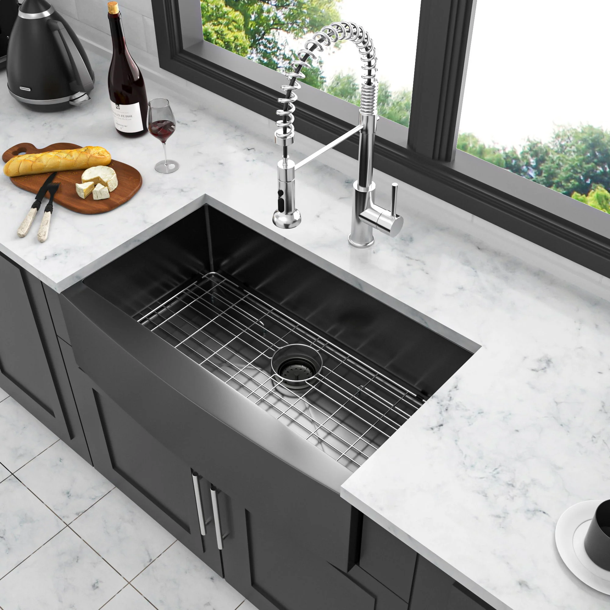 Farmhouse Kitchen Sink, Stainless Steel, Apron Front - Image 49