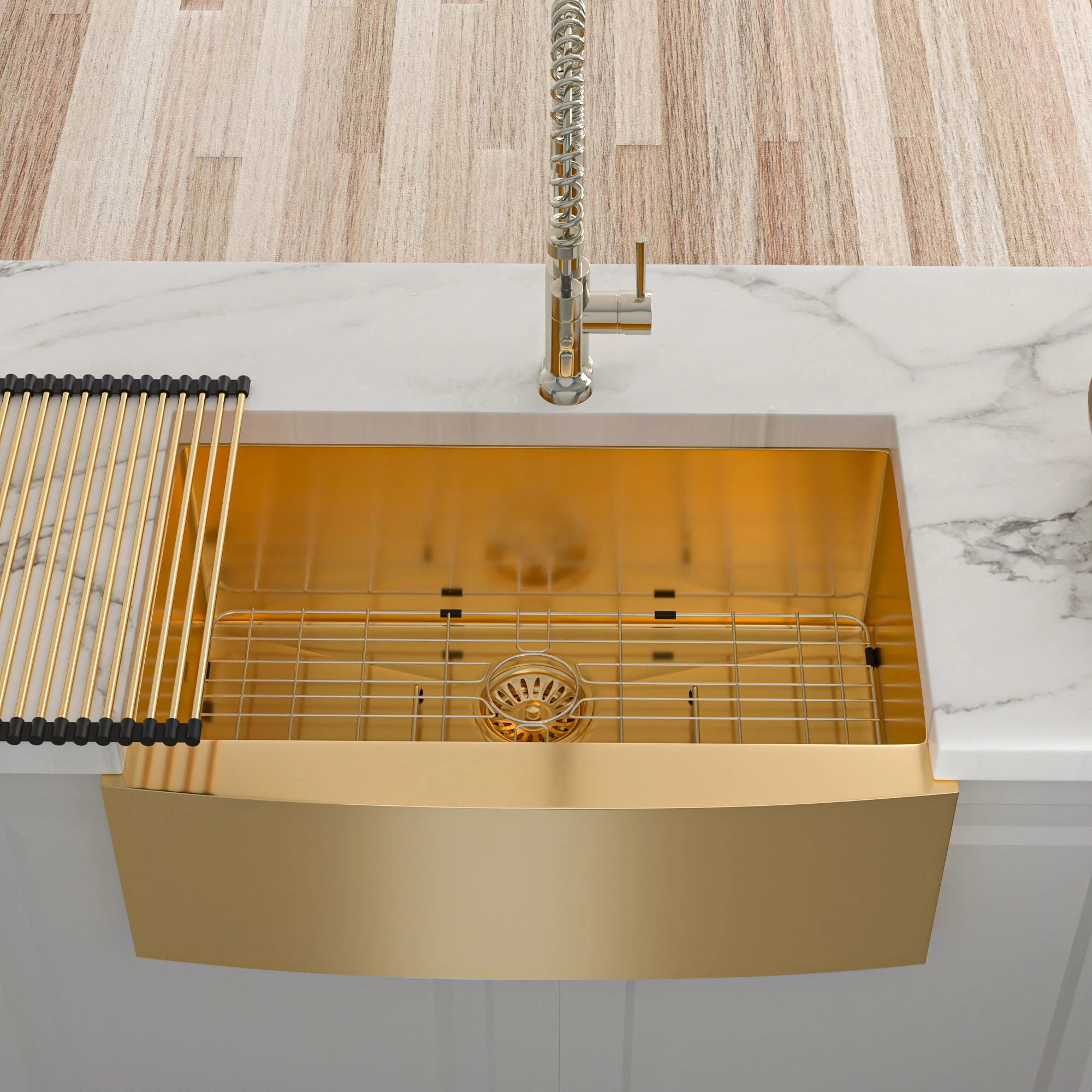 Farmhouse Kitchen Sink, Stainless Steel, Apron Front - Image 57