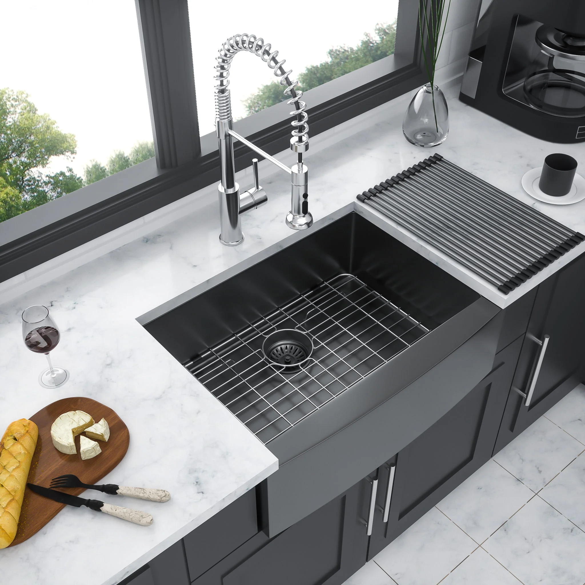 Farmhouse Kitchen Sink, Stainless Steel, Apron Front - Image 8