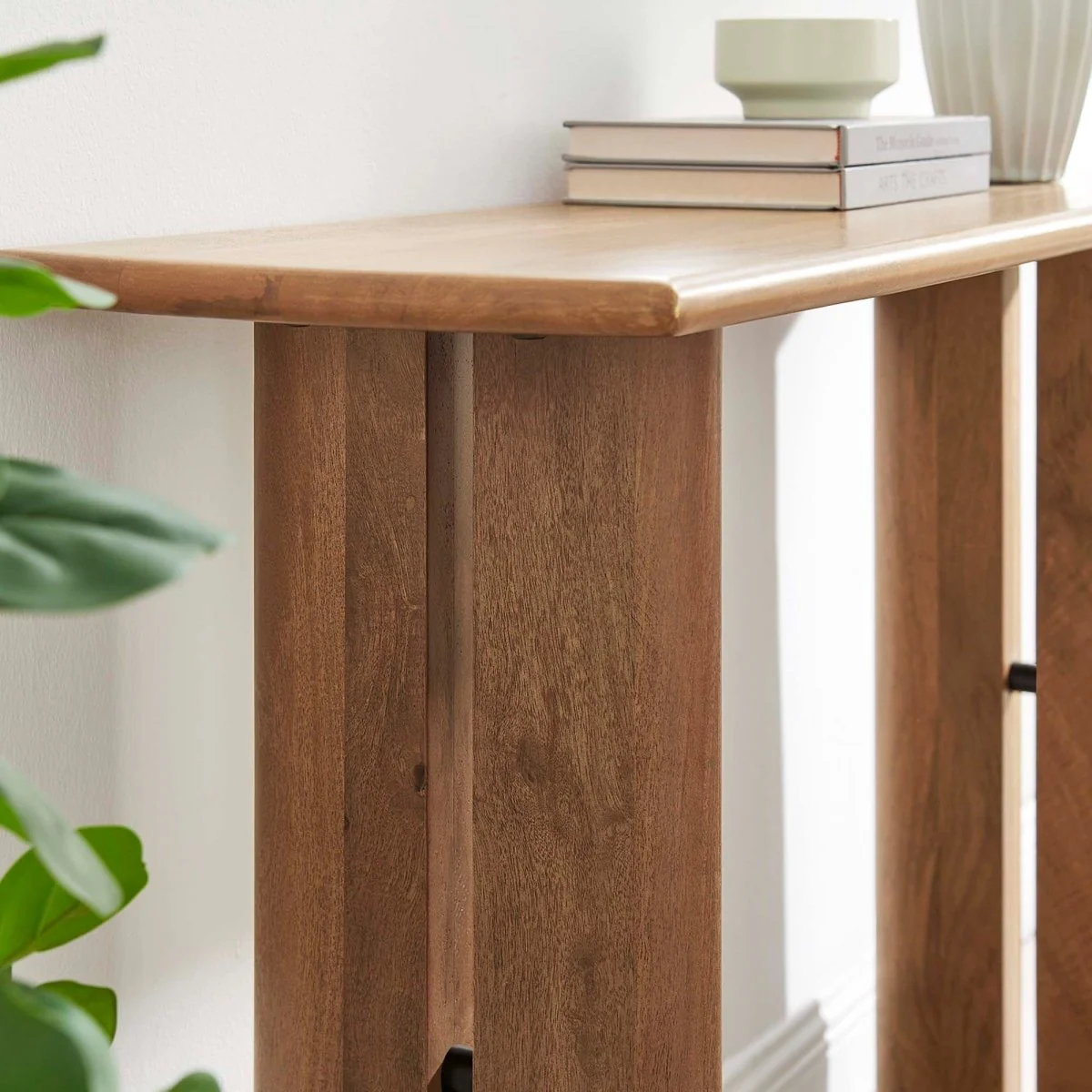 Farmhouse Mango Wood Console Table – Natural 46 Inch - Image 8