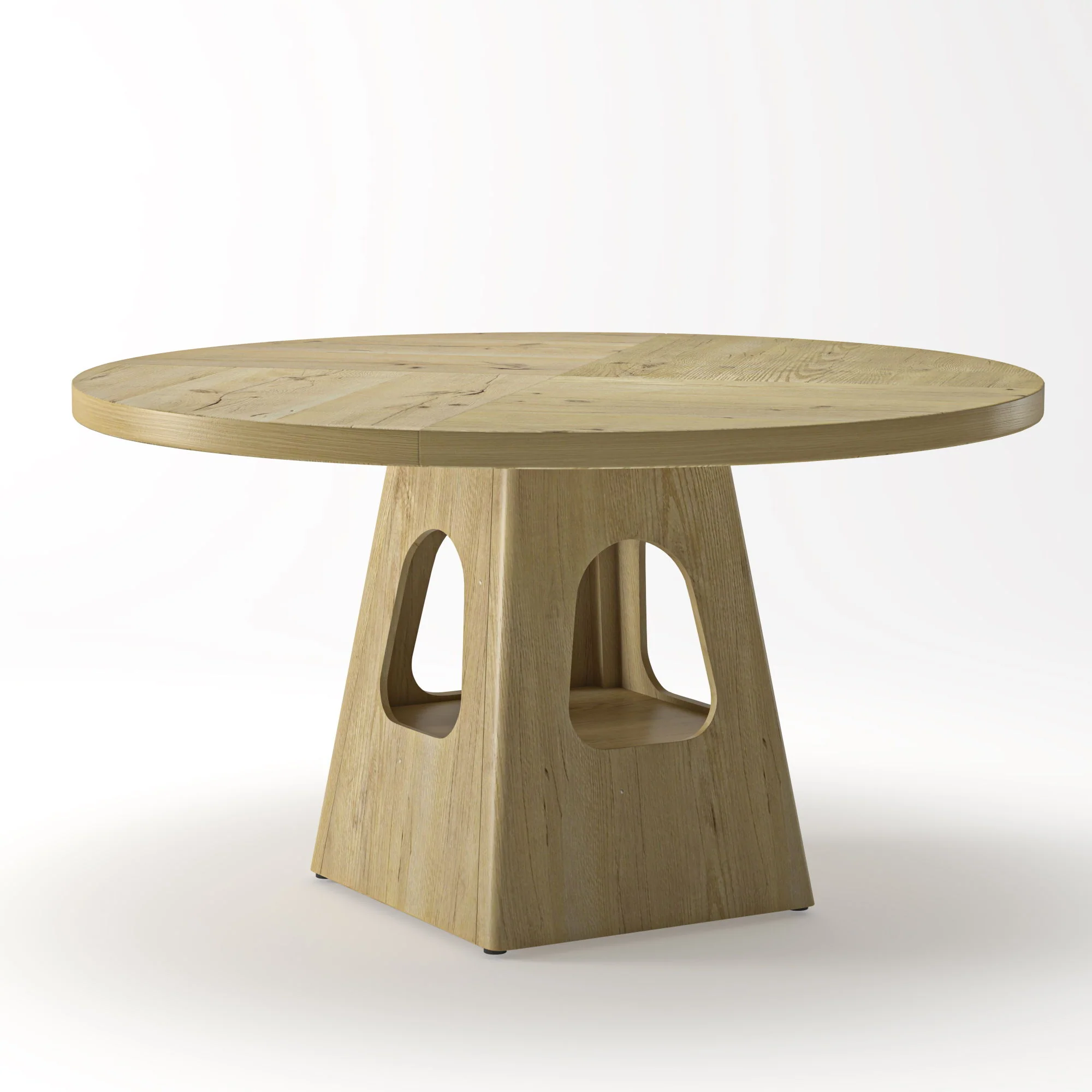 Farmhouse Round Dining Table With Storage Base - Image 8