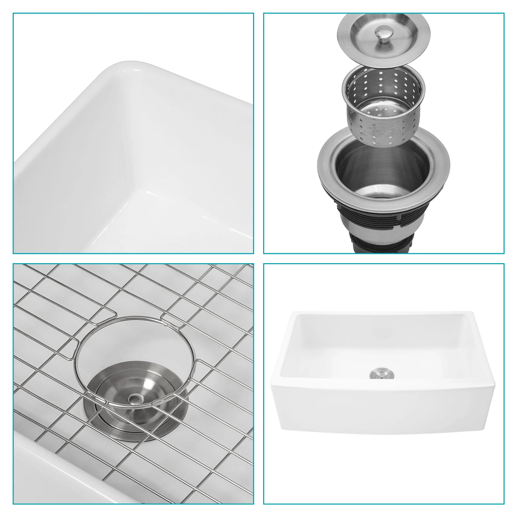 Farmhouse Sink, Apron Front Single Bowl With Arch Edge Design - Image 15