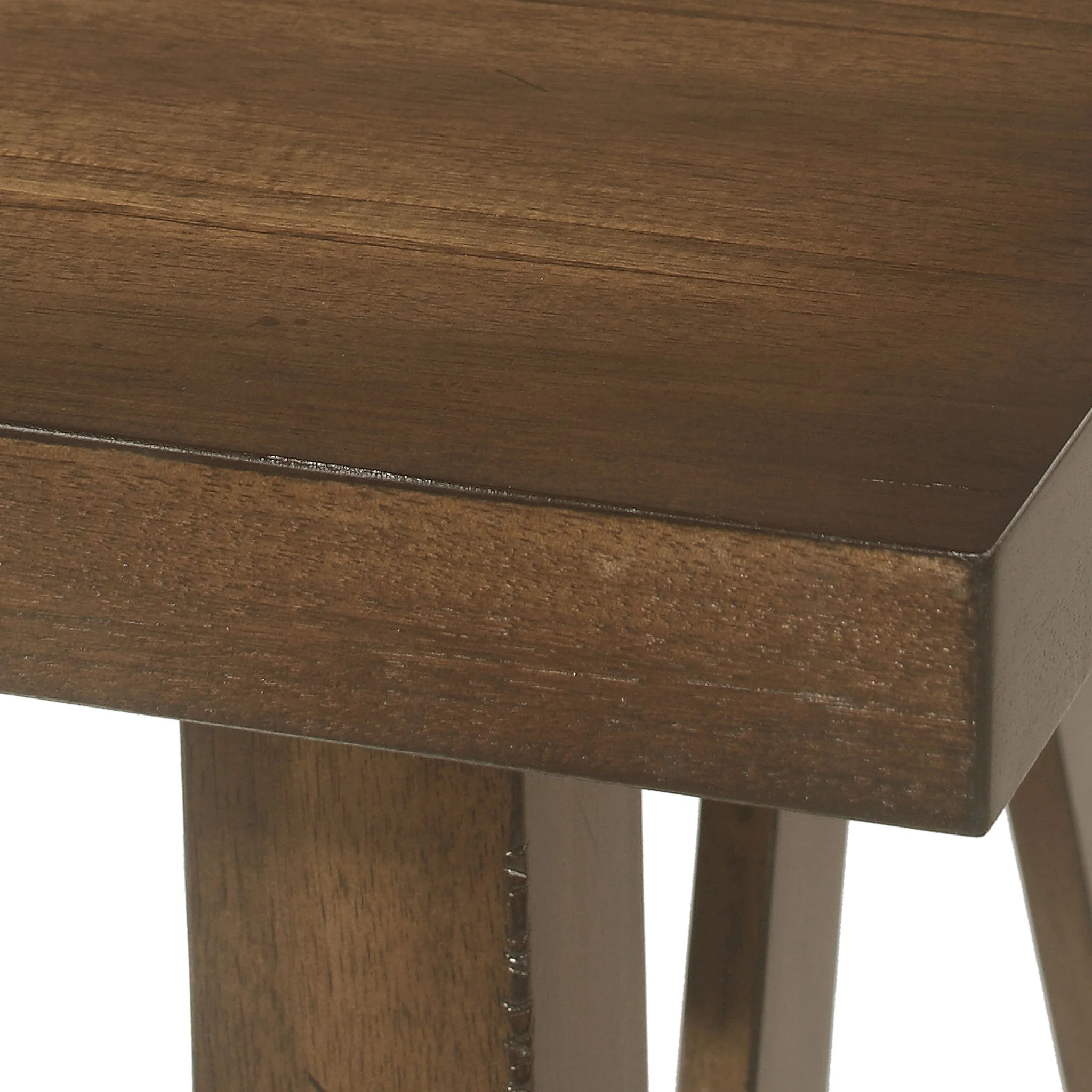 Farmhouse Style Dining Table With Wood Like Top - Image 9