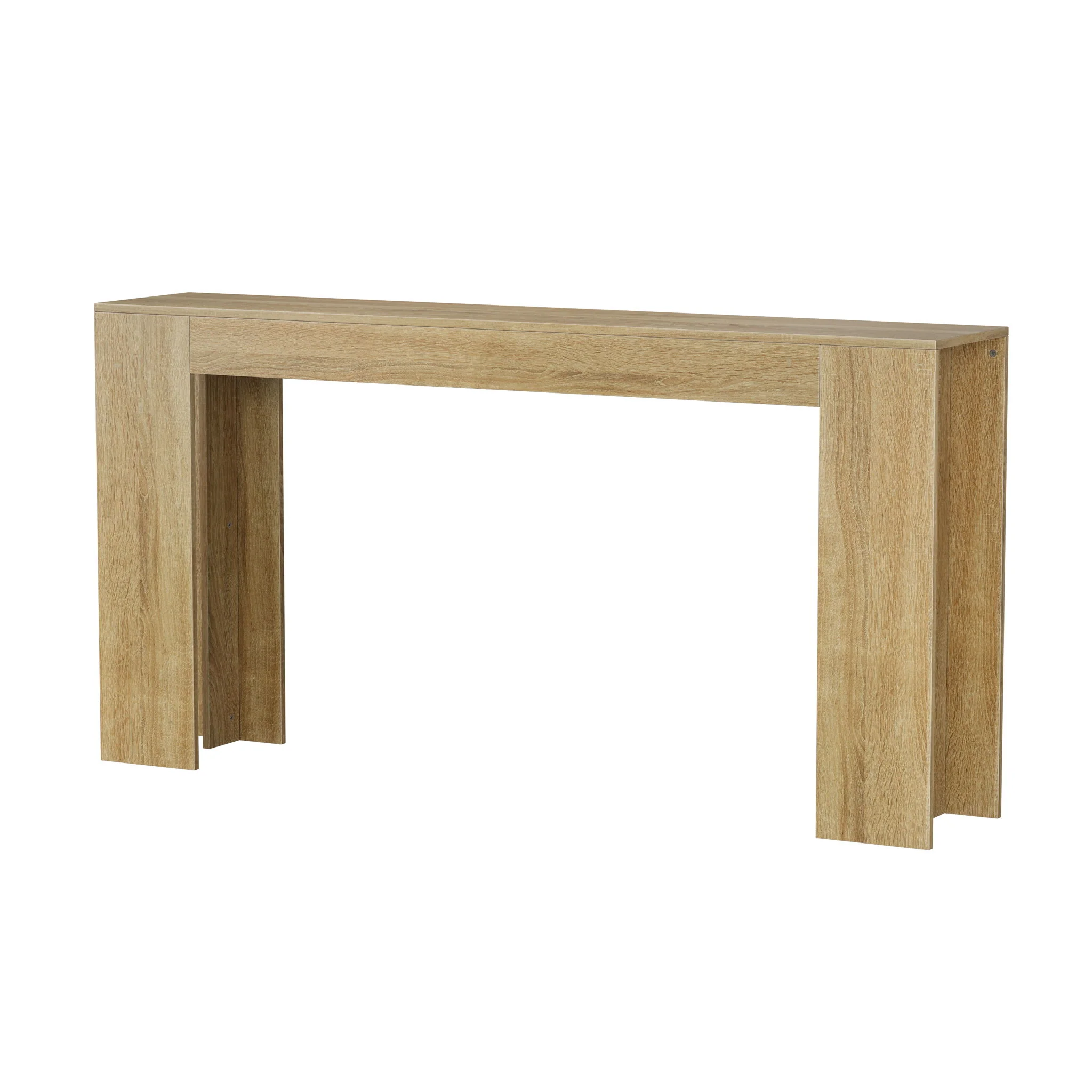 Farmhouse Style Extra Long Walnut Console Table - Image 10