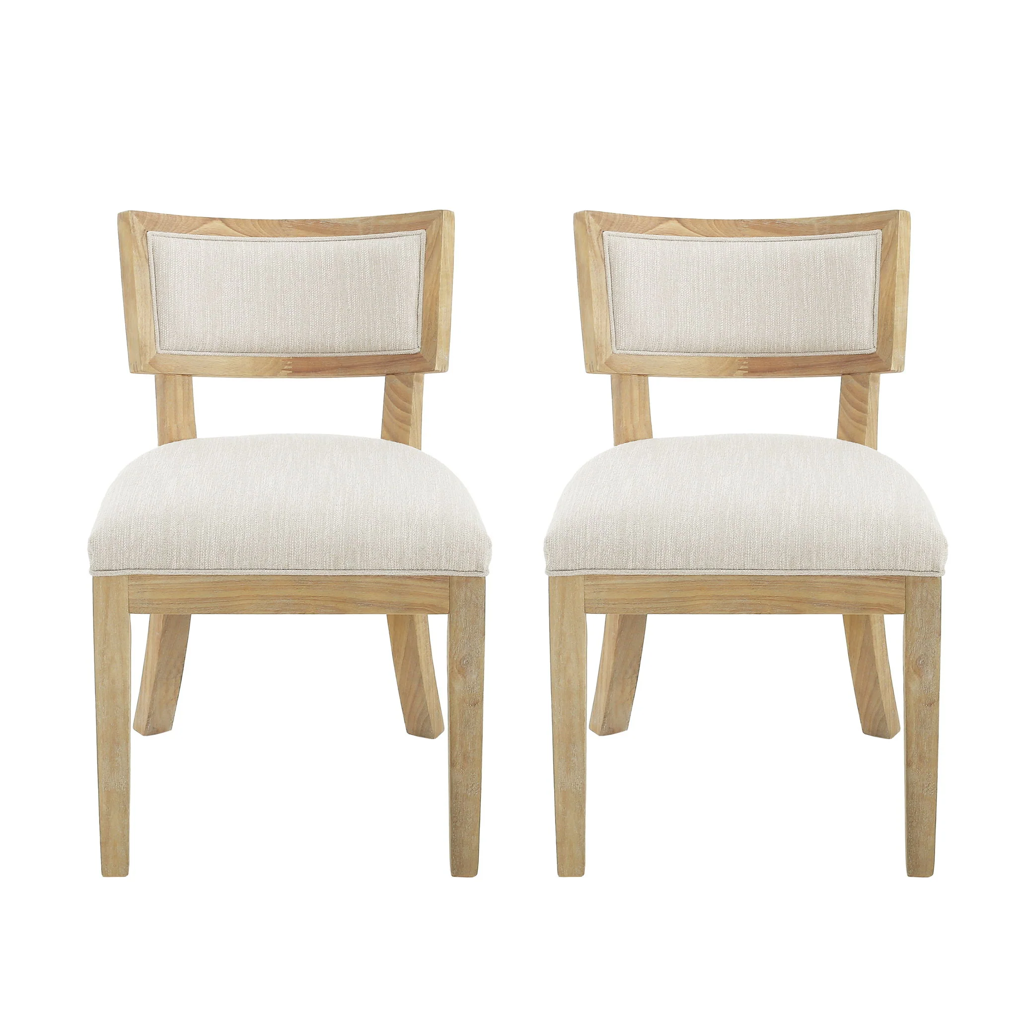 Farmhouse Style Fabric Upholstered Side Dining Chair Set - Image 15