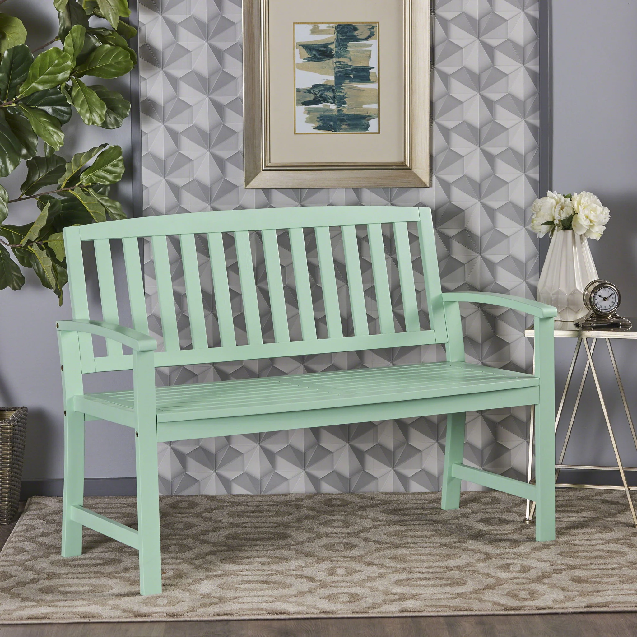 Farmhouse Style Loja Bench Indoor / Outdoor - Image 35