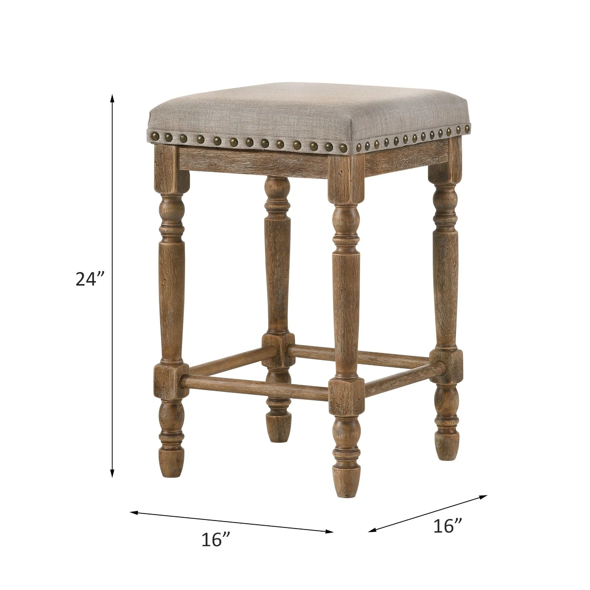 Farsiris - Weathered Counter Height Stool (Set 2) - Beige - Image 4