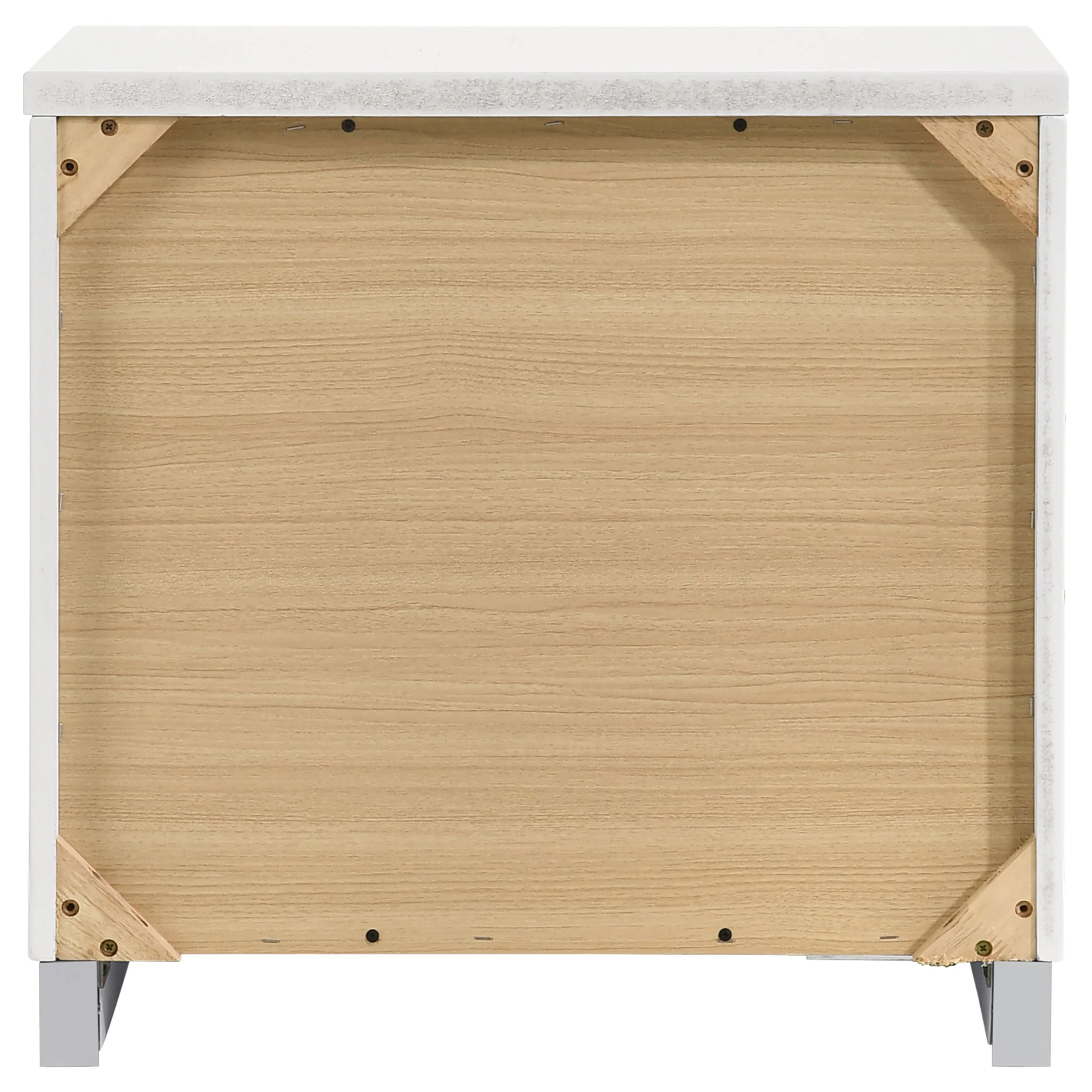 Felicity 2-Drawer Nightstand White High Gloss - Image 9
