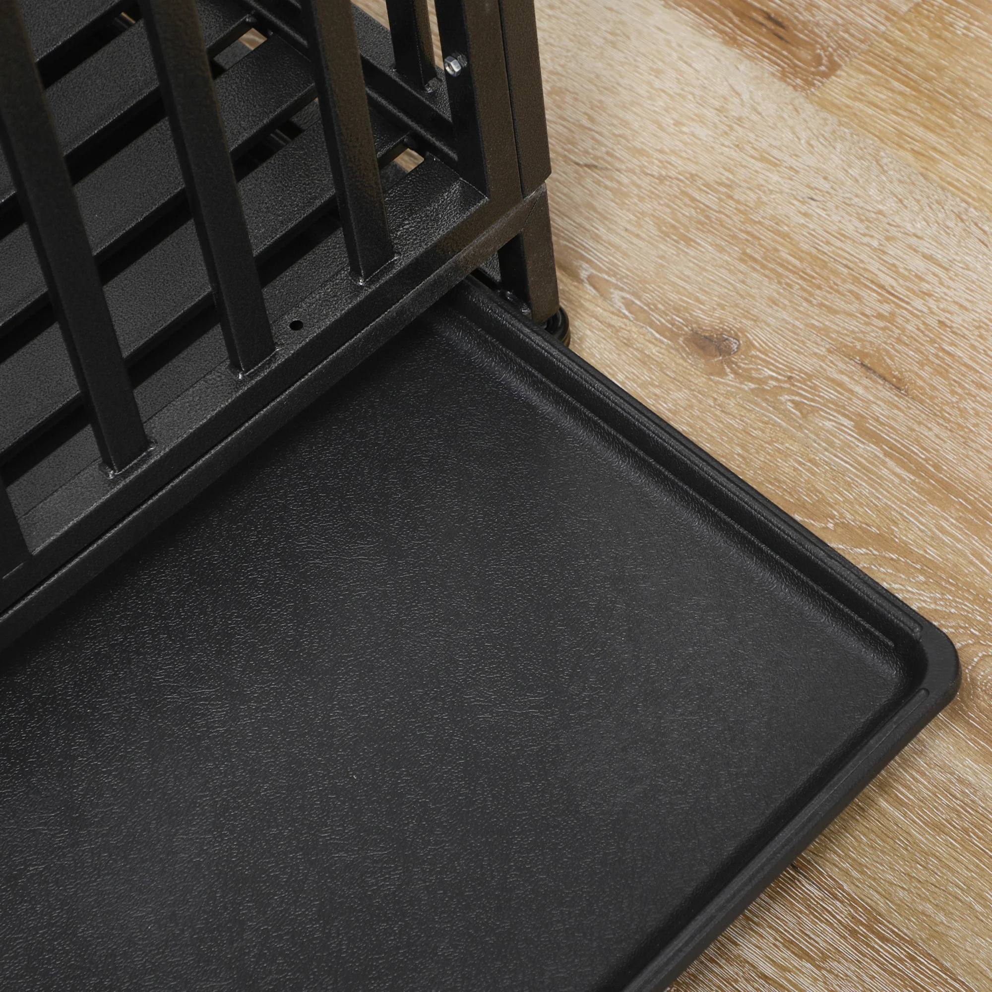 Fenris 45-Inch Heavy Duty Metal Dog Crate with Anti-Pinch Floor and Lockable Wheels - Image 8