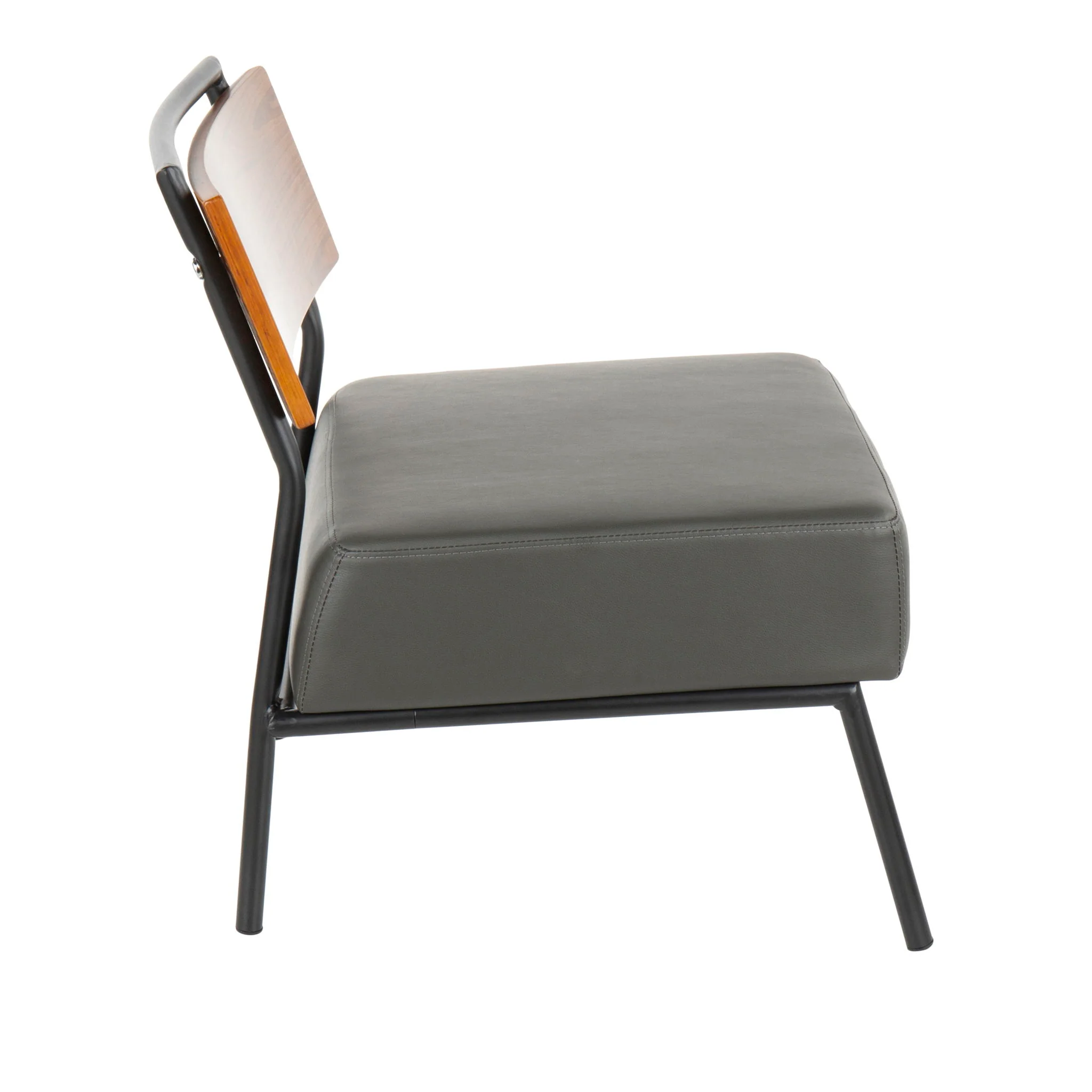Fiji - Contemporary Chair - Gray / Walnut - Image 3