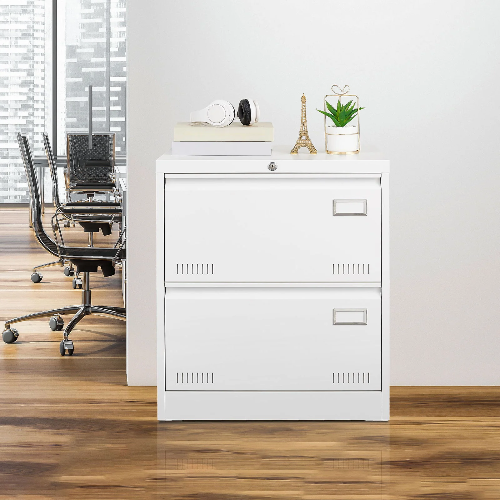 Filing Cabinet Lateral File Cabinet 3 Drawer, Locking Metal File Cabinets Three Drawer, Office Filing Cabinet With Lock Drawers For Home Office - Image 20