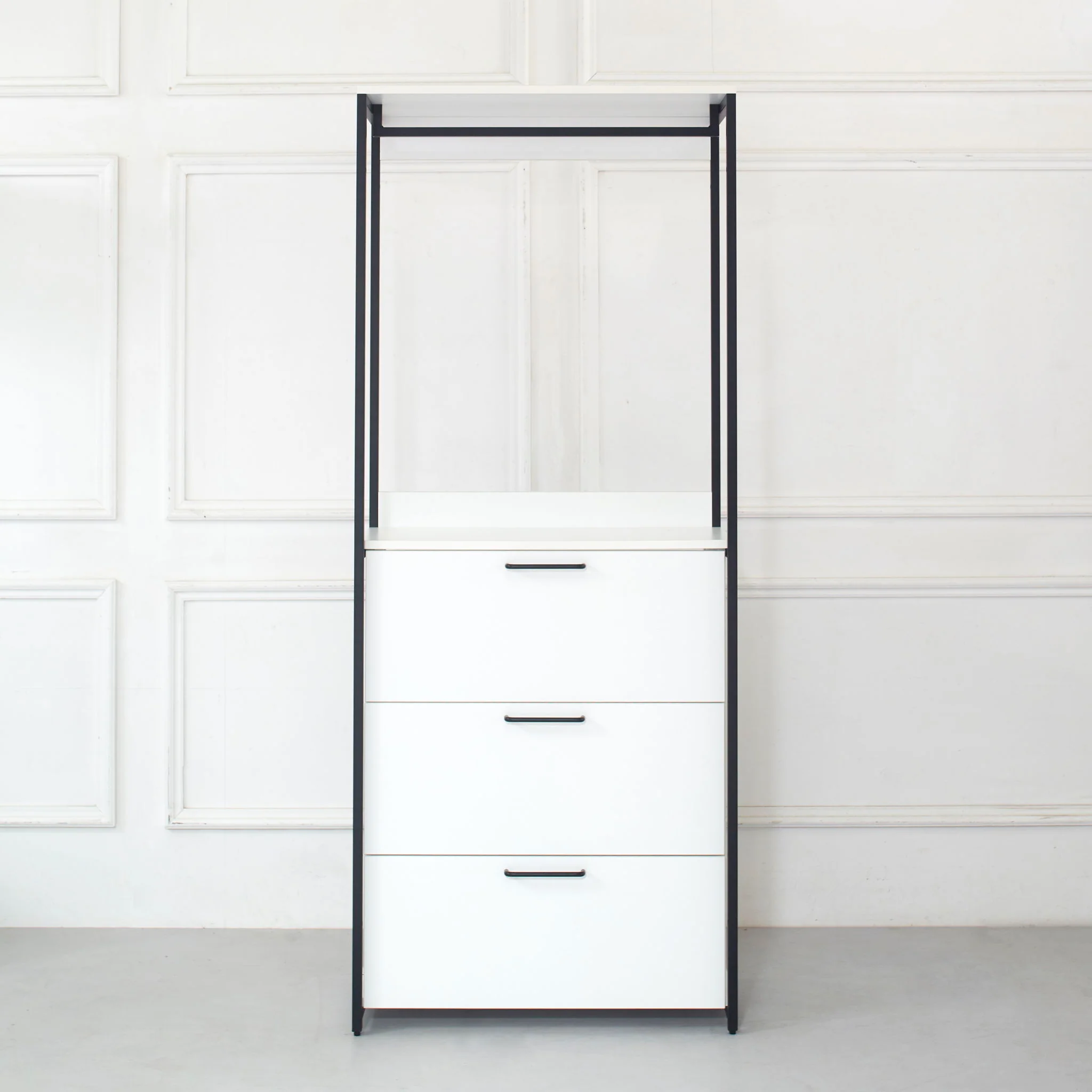 Fiona - Contemporary Wood And Metal Walk In Closet With Drawers - Image 15