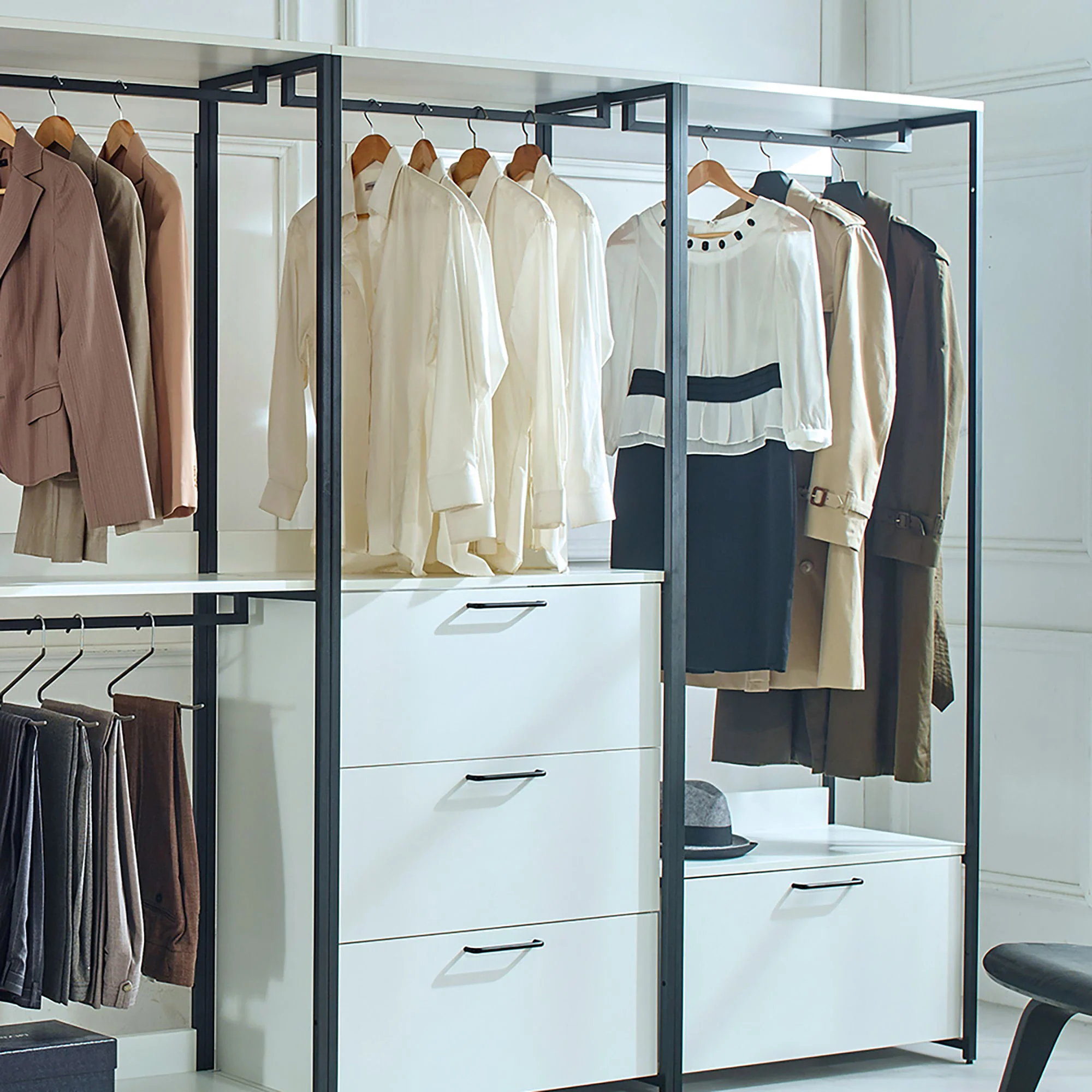 Fiona - Freestanding, Walk-In Closet System - White - Image 2