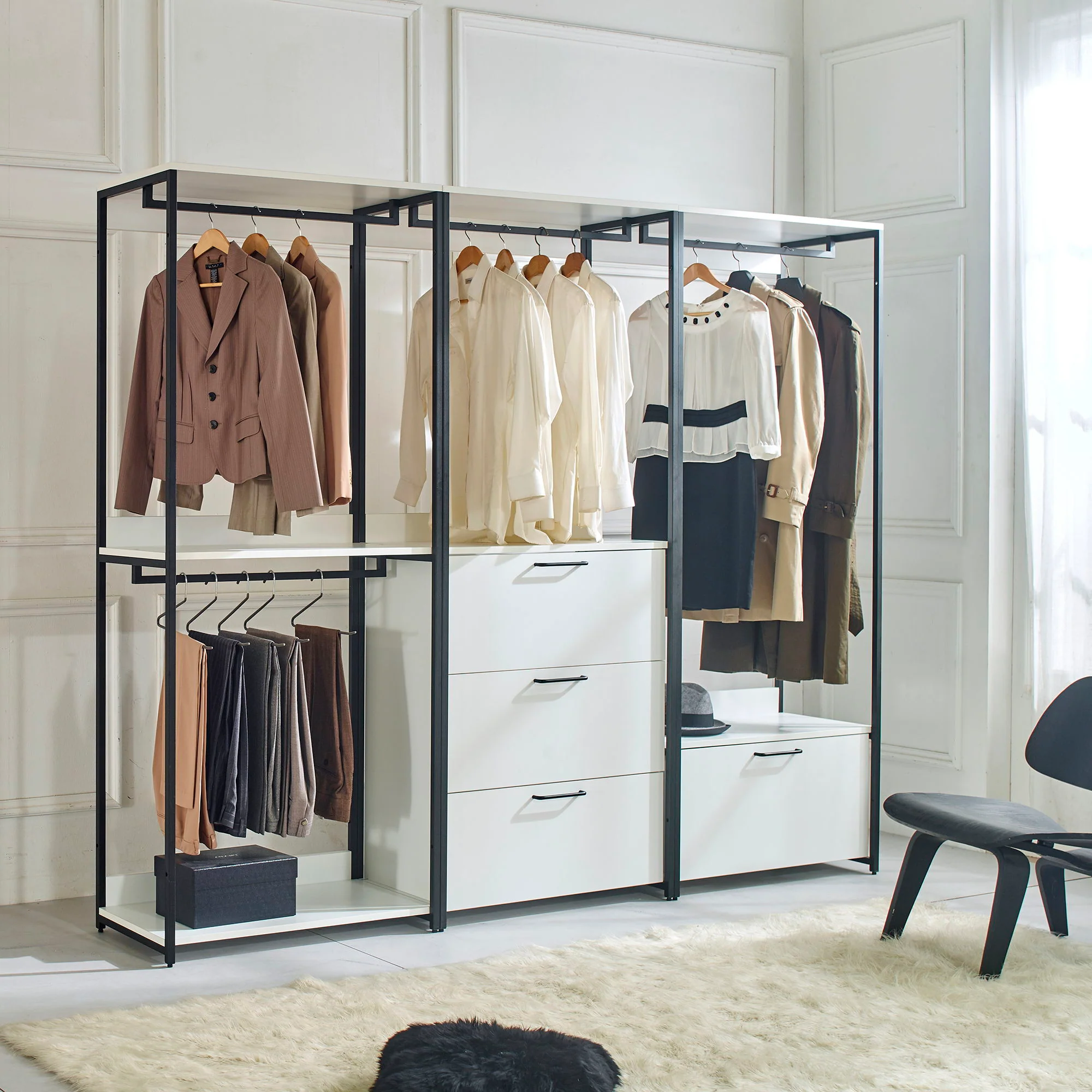 Fiona - Freestanding, Walk-In Closet System - White - Image 3