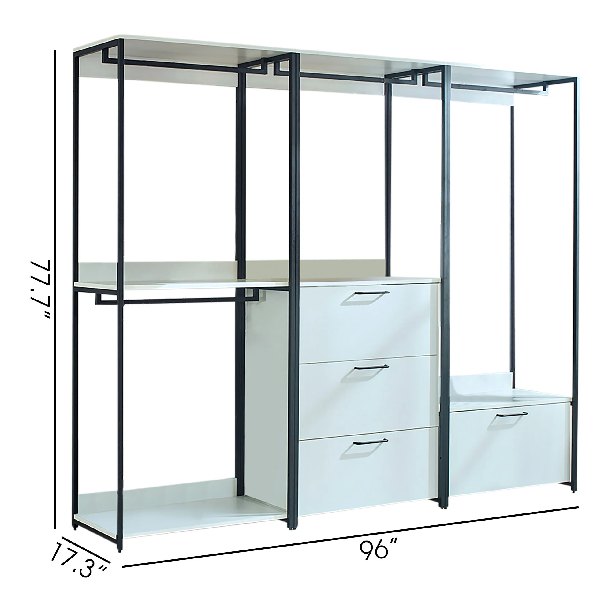 Fiona - Freestanding, Walk-In Closet System - White - Image 7