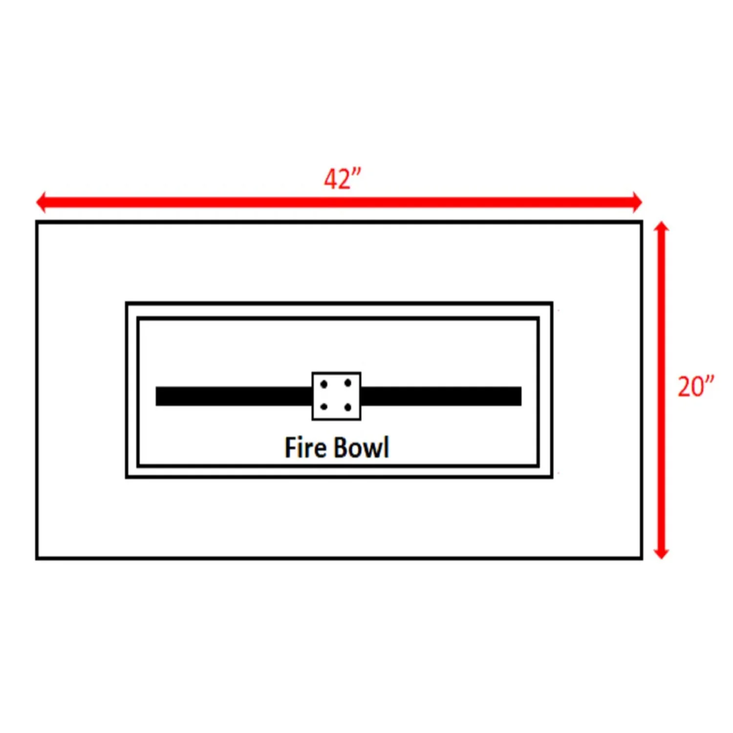 Fire Pit Table Outdoor Heater Dual Fuel Concrete Construction 42x15in - Image 11