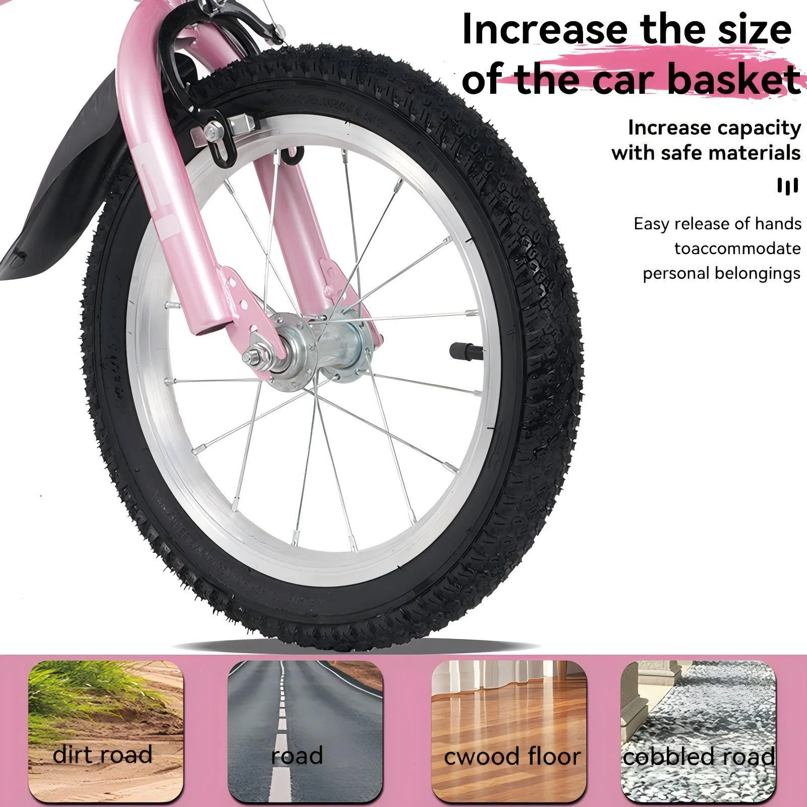 Fkznpj - 16" Sporty Kids Bike With Training Wheels And Stand Adjustable Saddle Suitable For Boys And Girls Aged 4 - 8 Years Tall Height 41 - 46" Available In A Variety Of Colors - Image 18