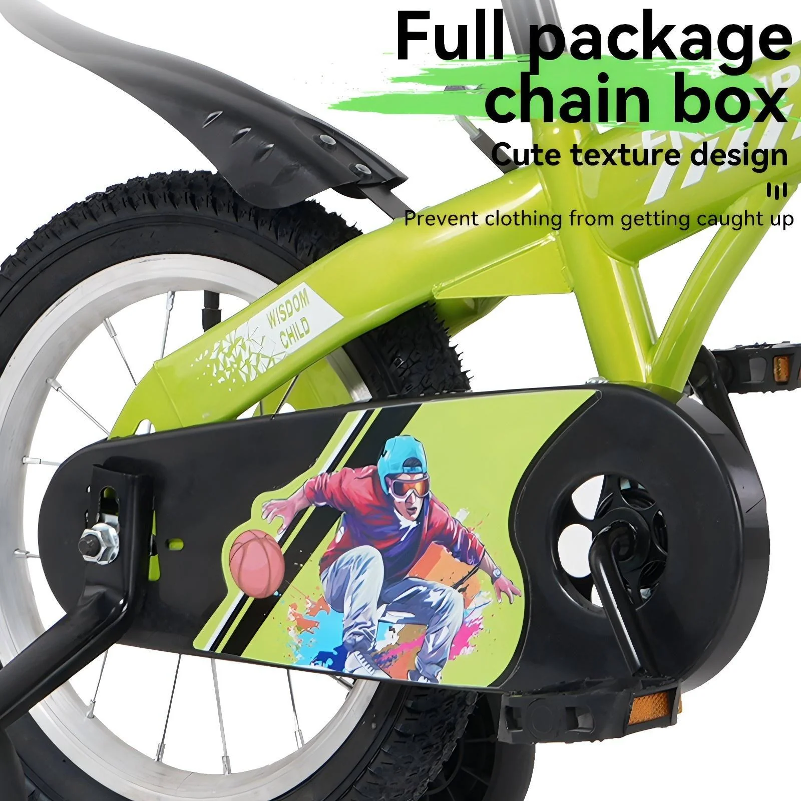 Fkznpj - 16" Sporty Kids Bike With Training Wheels And Stand Adjustable Saddle Suitable For Boys And Girls Aged 4 - 8 Years Tall Height 41 - 46" Available In A Variety Of Colors - Image 4