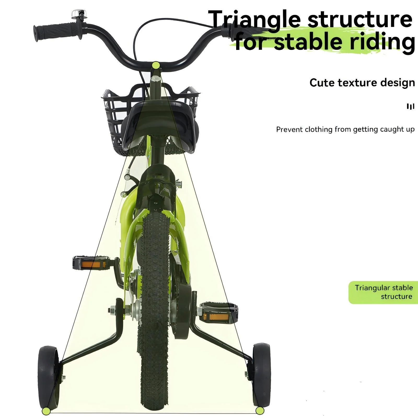 Fkznpj - 16" Sporty Kids Bike With Training Wheels And Stand Adjustable Saddle Suitable For Boys And Girls Aged 4 - 8 Years Tall Height 41 - 46" Available In A Variety Of Colors - Image 7