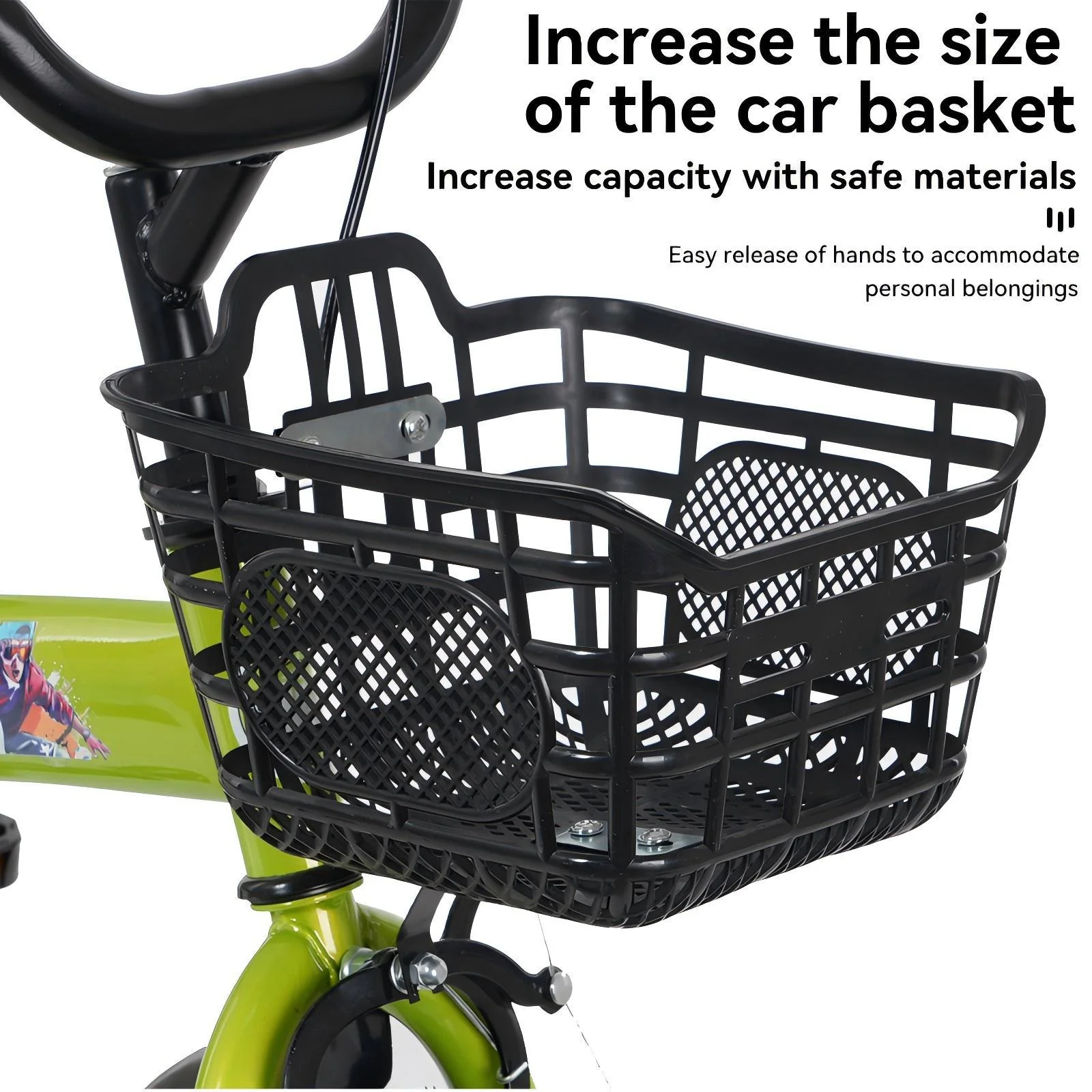 Fkznpj - 18" Sporty Kids Bike With Training Wheels And Stand Adjustable Saddle Suitable For Boys And Girls Aged 5 - 10 Years Tall Height 39 - 49" Available In A Variety Of Colors - Image 4