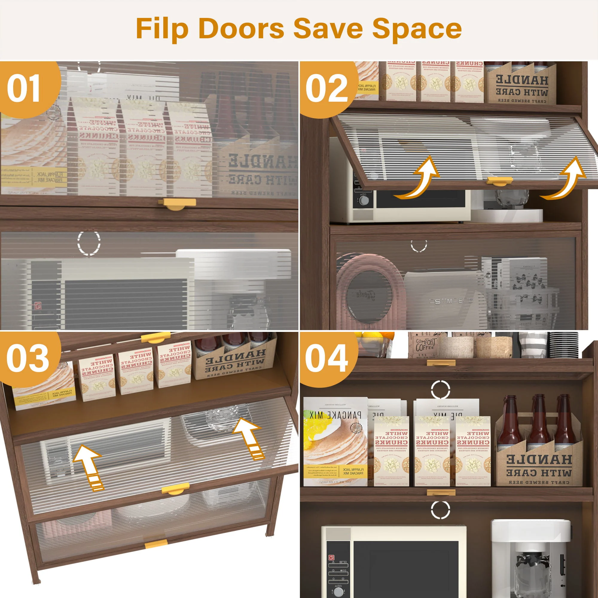 Flip Doors Cabinet, With Ample Storage Space - Image 15