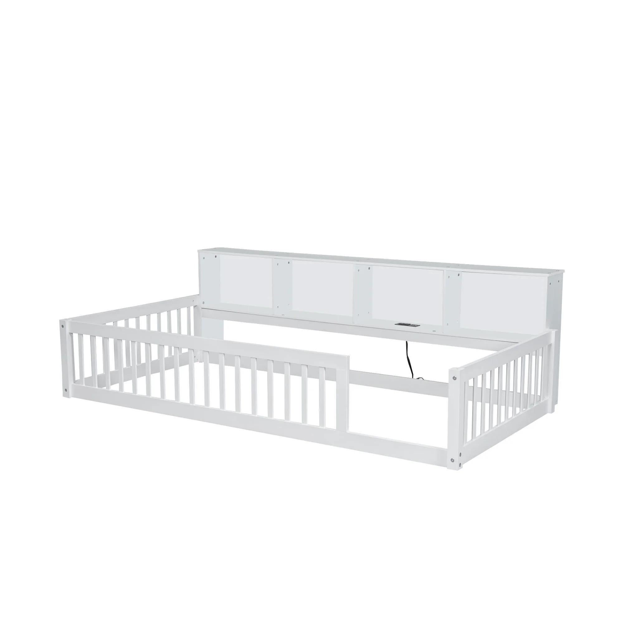 Floor Bed With Storage Cabinets And USB Ports - Image 5
