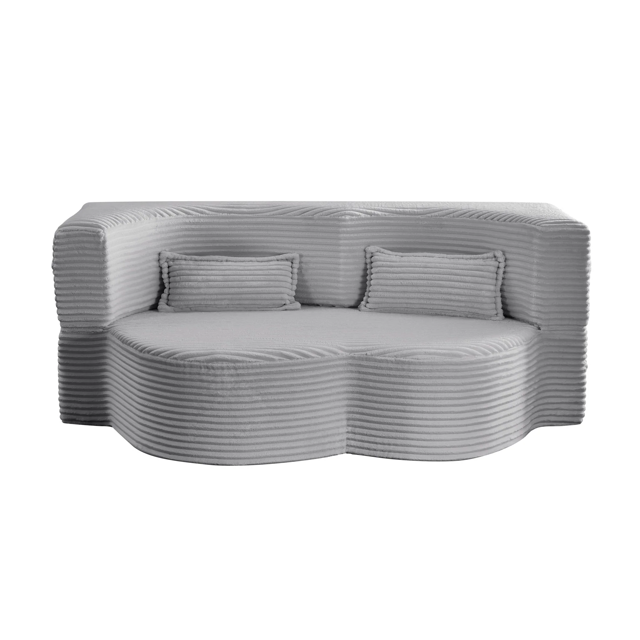 Floor Convertible Sleeper Sofa Bed With 2 Pillows - Image 7
