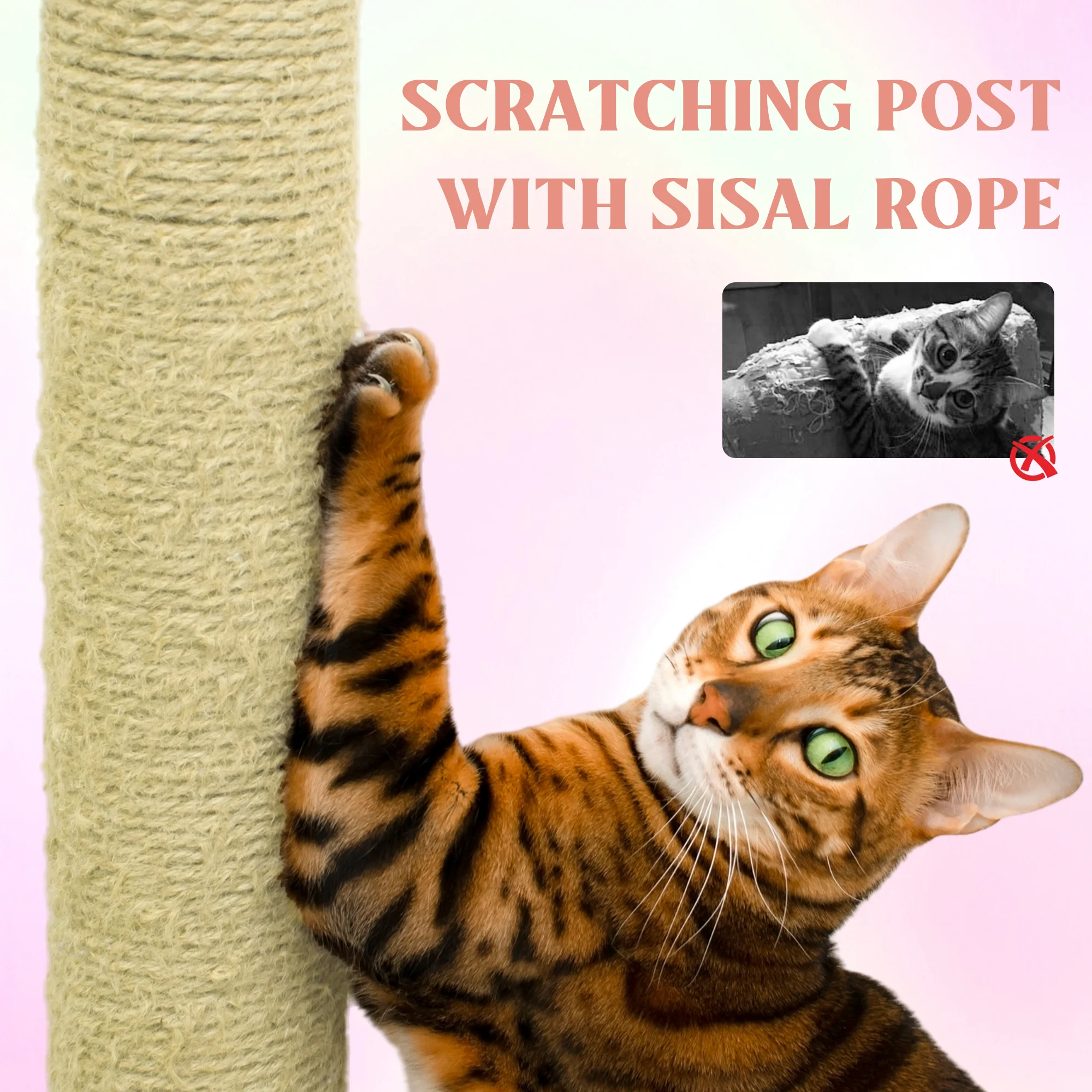 Flora 71-Inch Flower Cat Tree with Large Condo and Hammock in Multiple Colors - Image 26