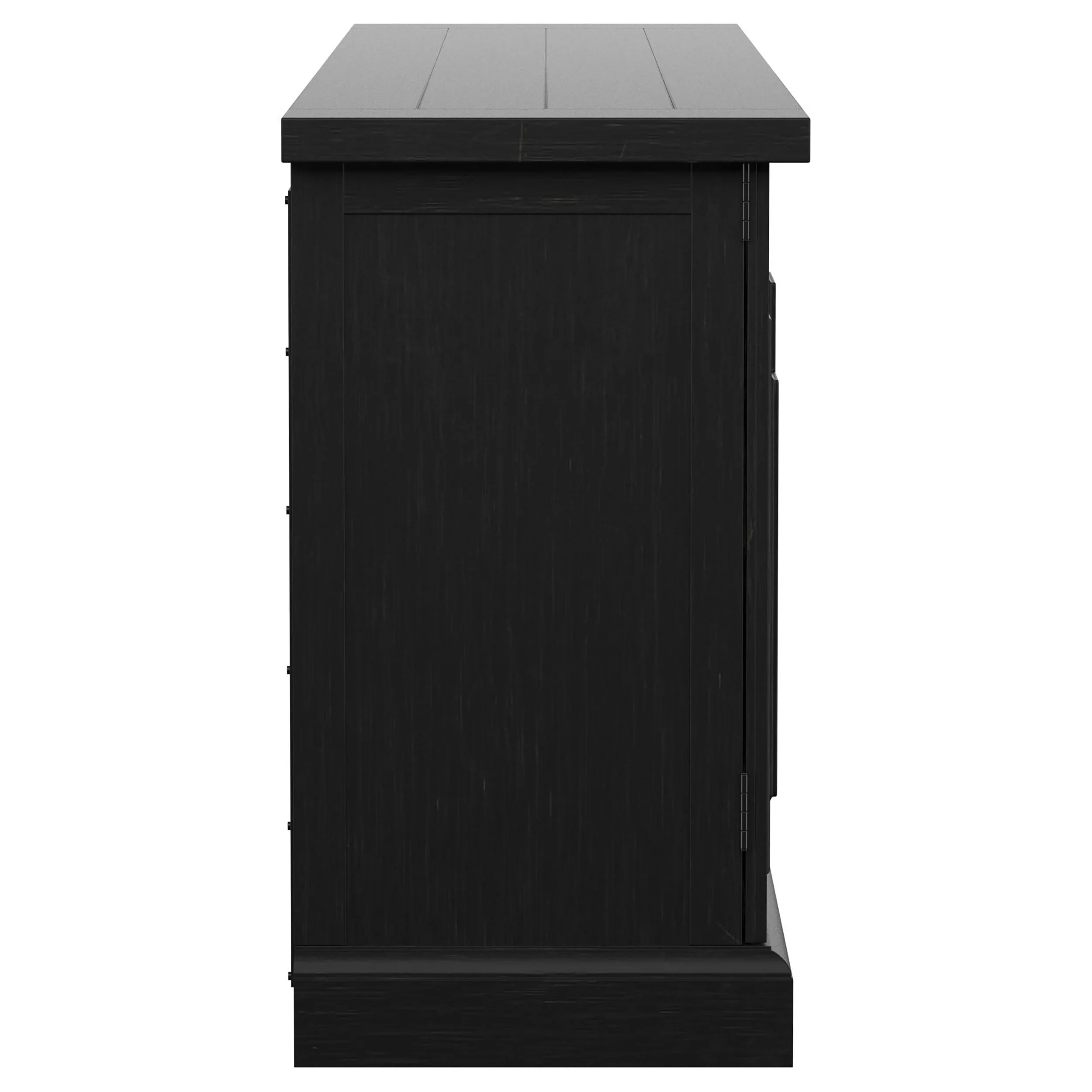 Florence 4-Door Dining Sideboard Buffet in Distressed Black - Image 6
