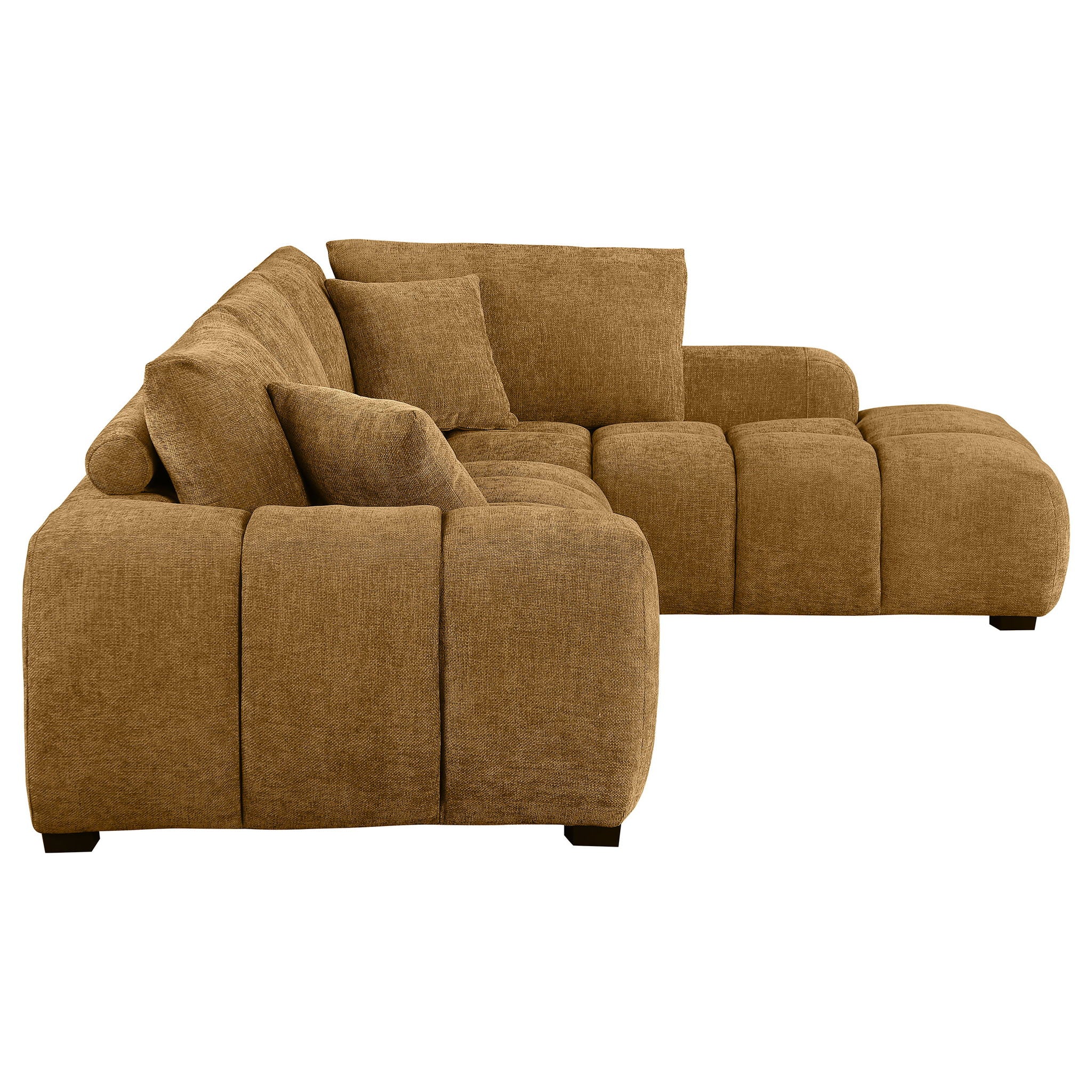 Florence - Upholstered L Shaped Sectional Sofa - Amber - Image 4