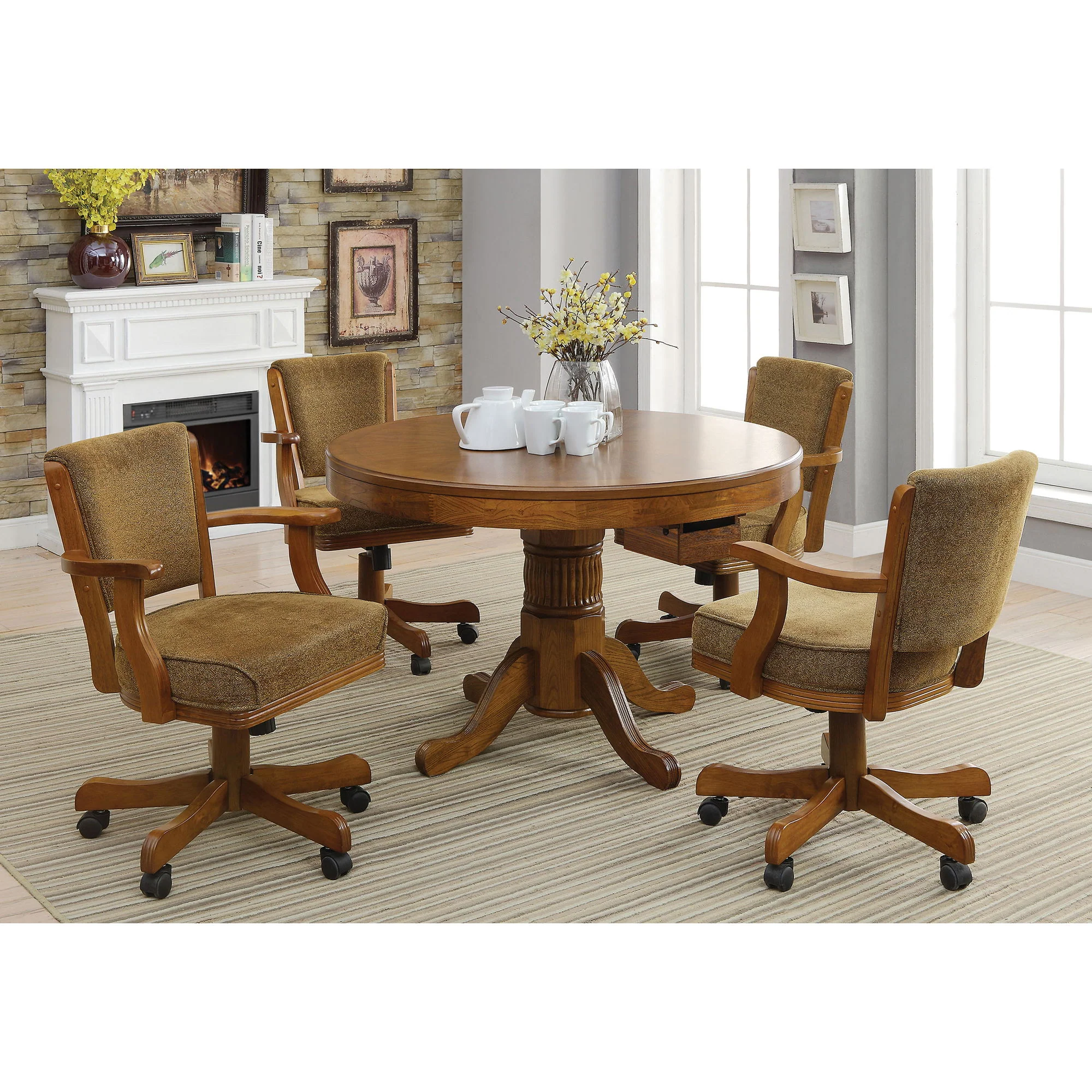 Florenz - 5 Piece Dining And Game Set - Amber - Image 9