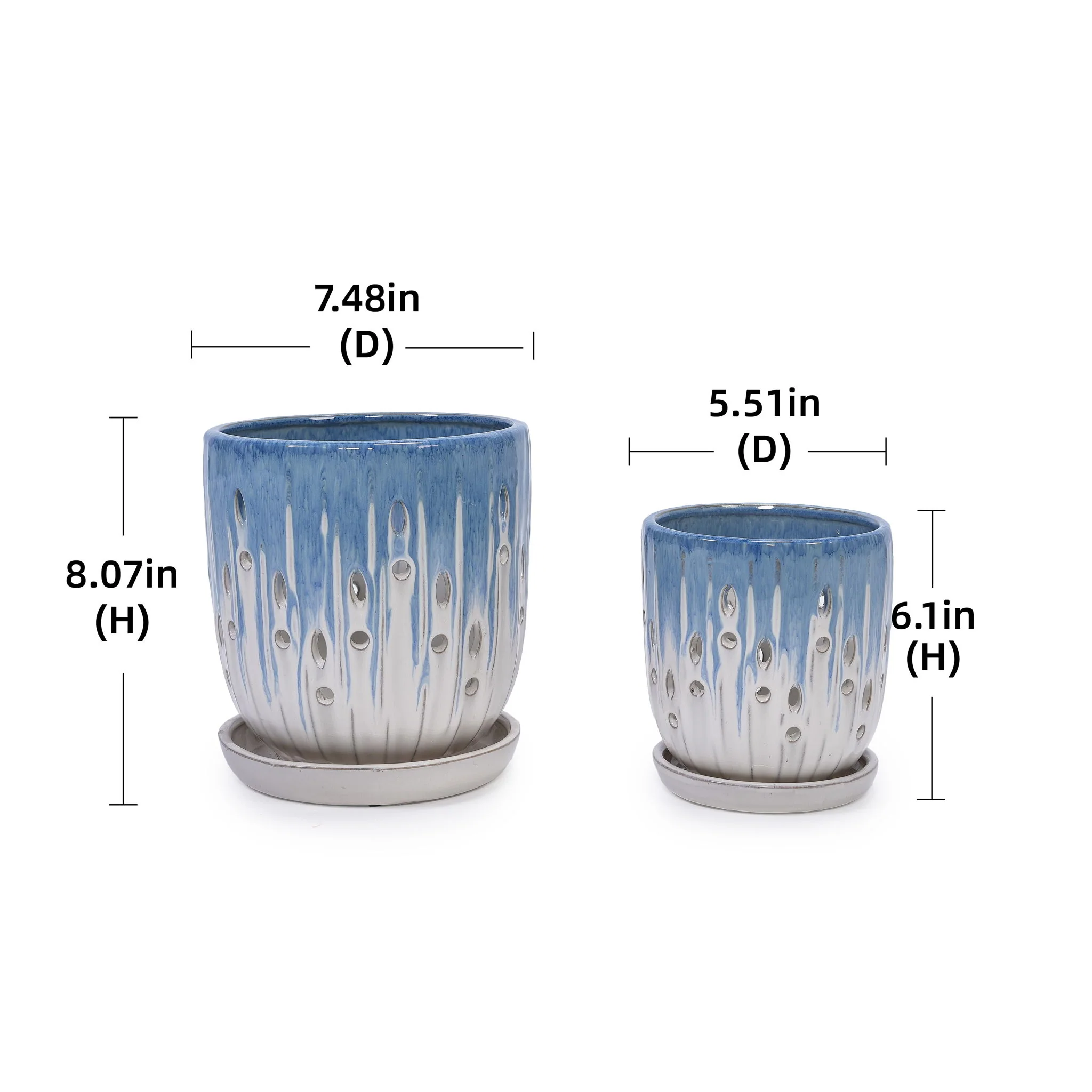 Flowerpot With Drainage Hole (Set of 2) - Image 7