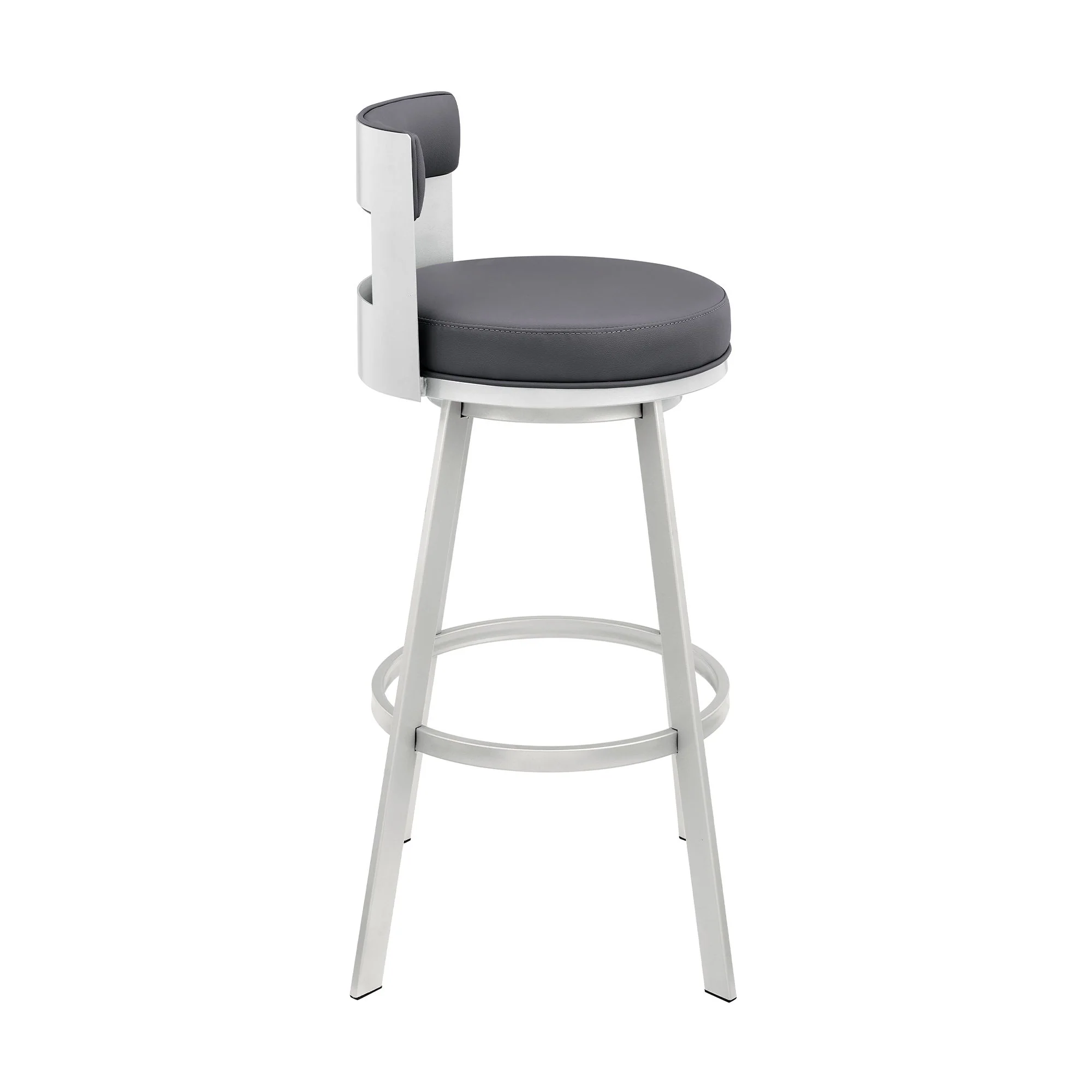 Flynn - Swivel Bar Stool - Brushed Steel - Image 14