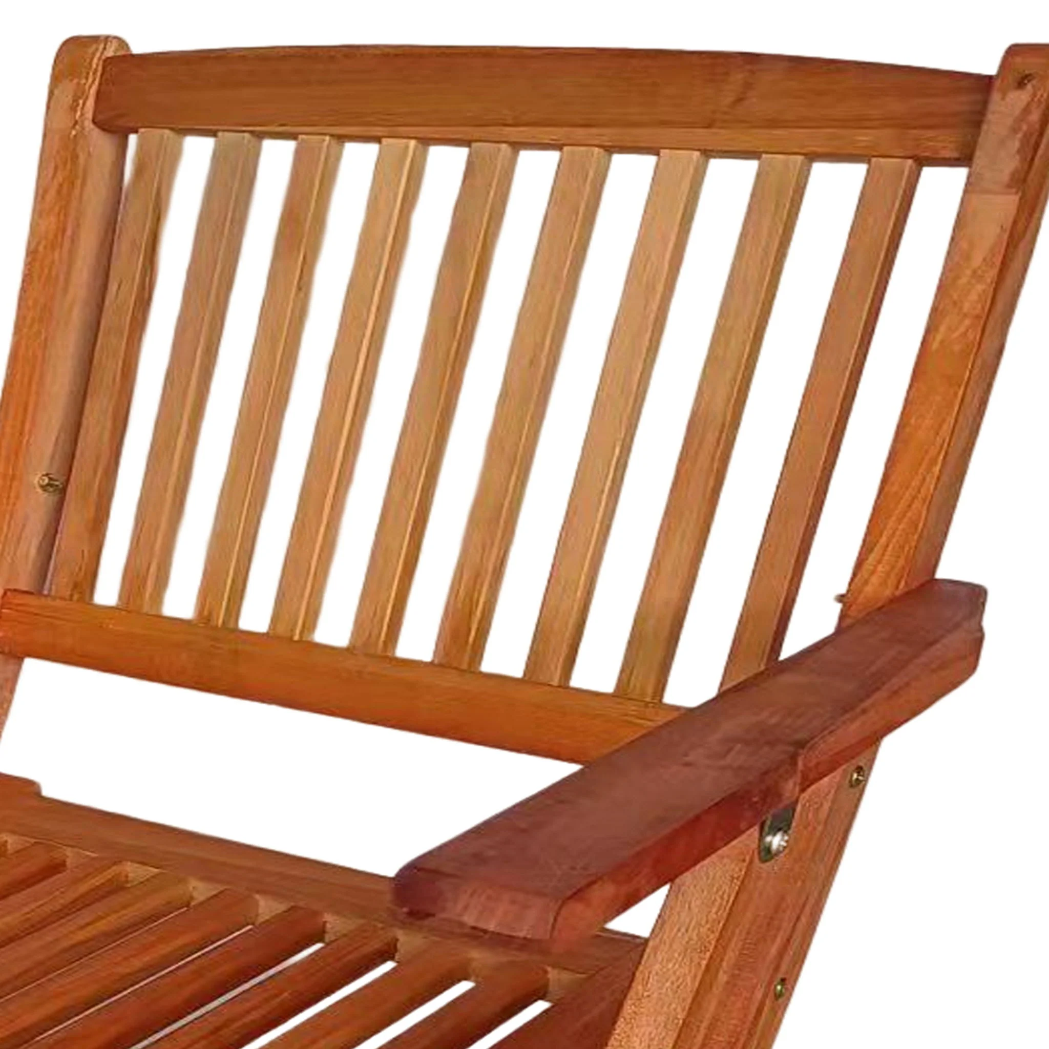 Foldable Patio Dining Set With 4 Folding Chairs For Indoor And Outdoor Use - Teak - Image 5