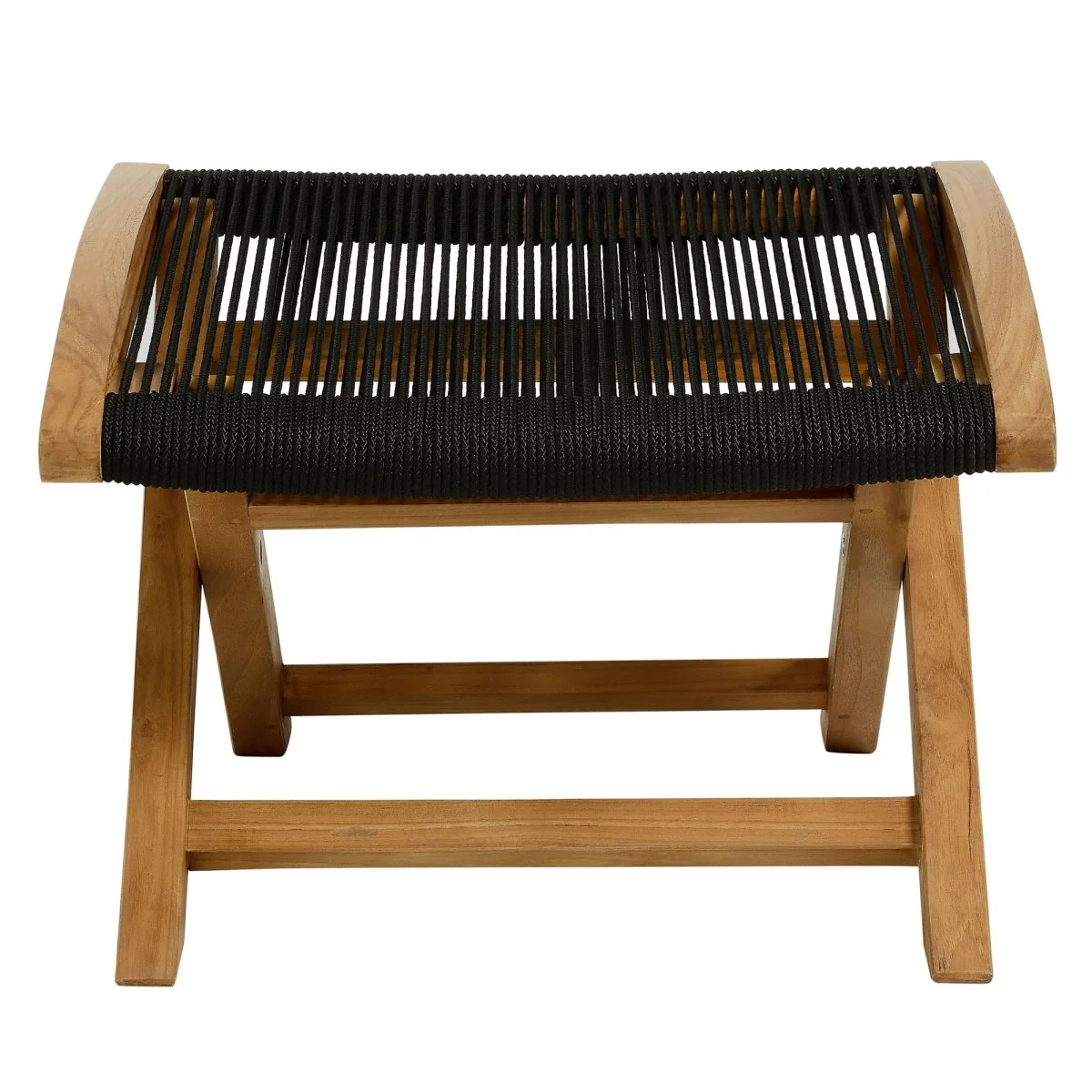 Folding Teak Outdoor Lounge Chair and Ottoman Set for Patio and Deck Seating - Image 12