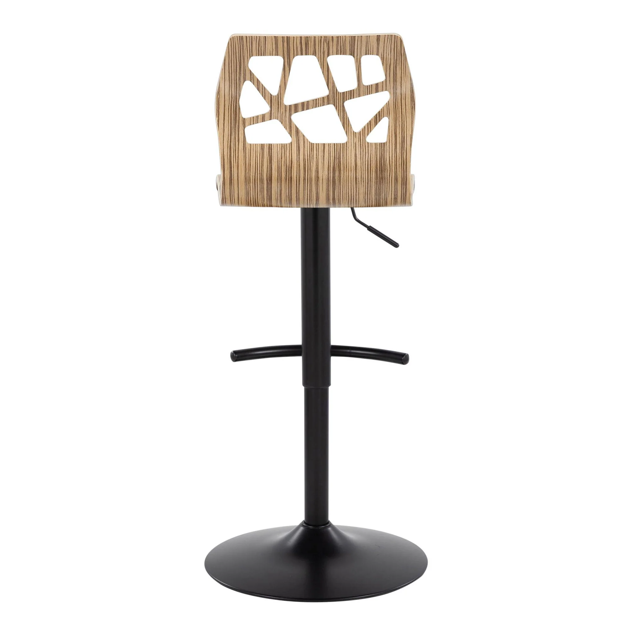 Folia - Mid Century Modern Adjustable Barstool With Swivel With Rounded T Footrest (Set of 2) - Image 7