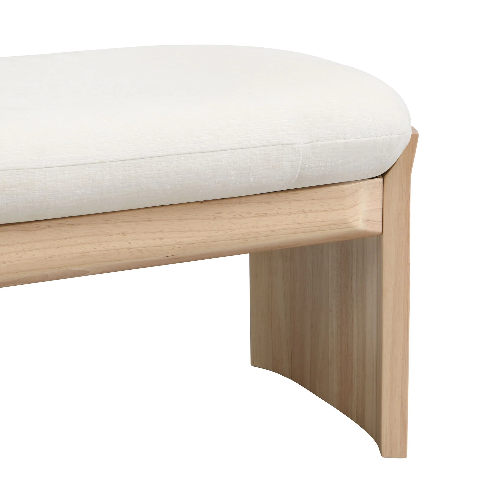 Footstool With Soft Cushion For Living Room - Beige / Natural - Image 4