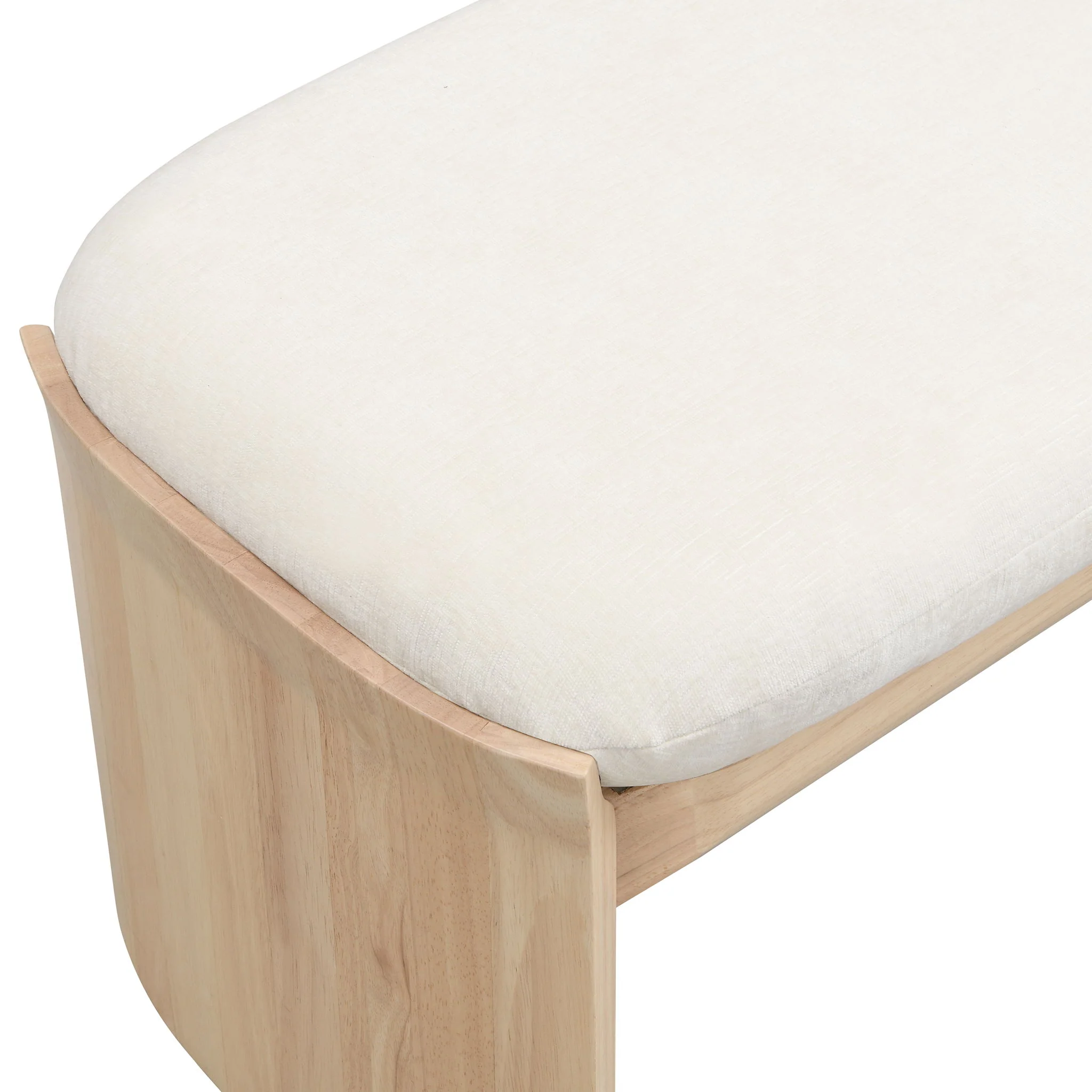 Footstool With Soft Cushion For Living Room - Beige / Natural - Image 5