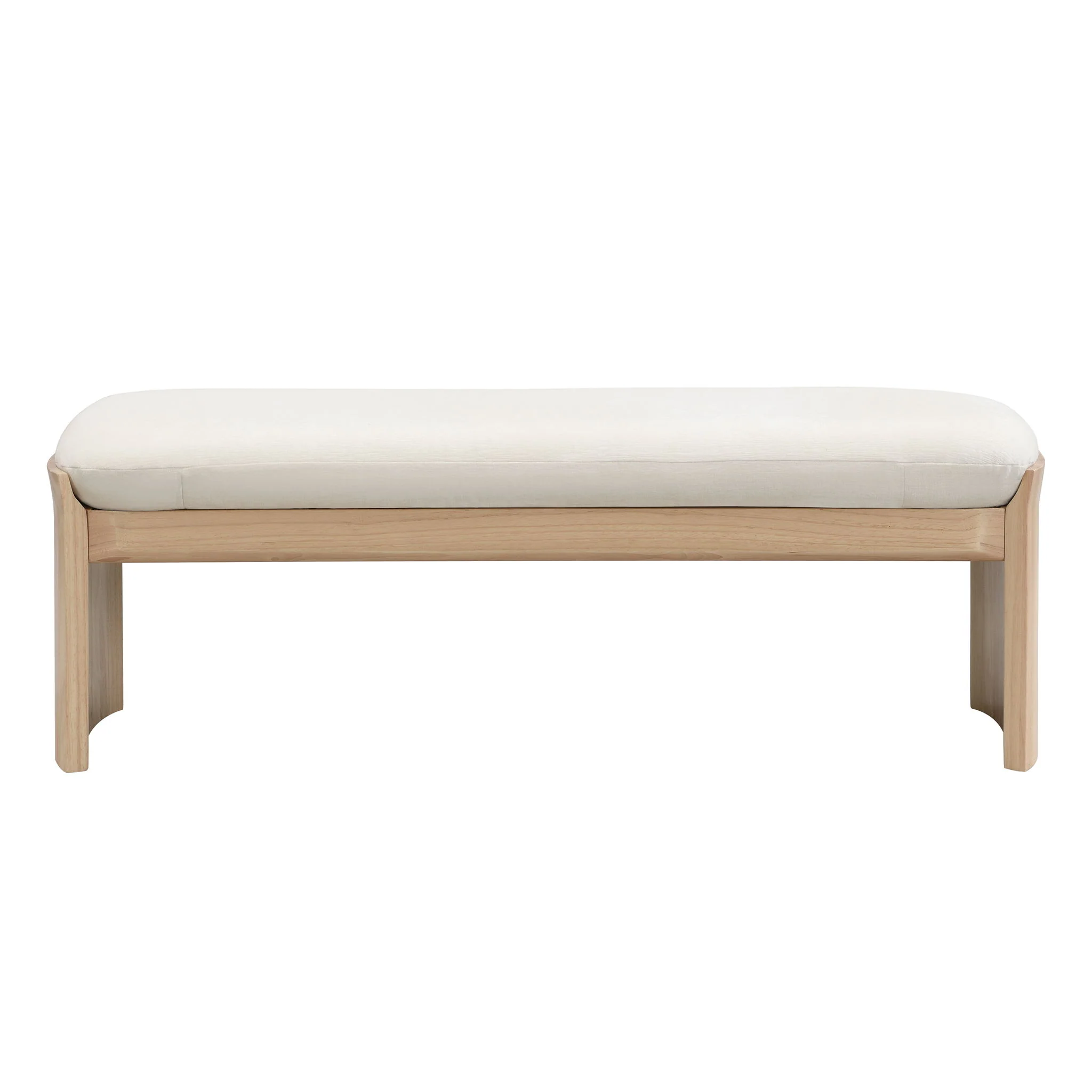 Footstool With Soft Cushion For Living Room - Beige / Natural - Image 9