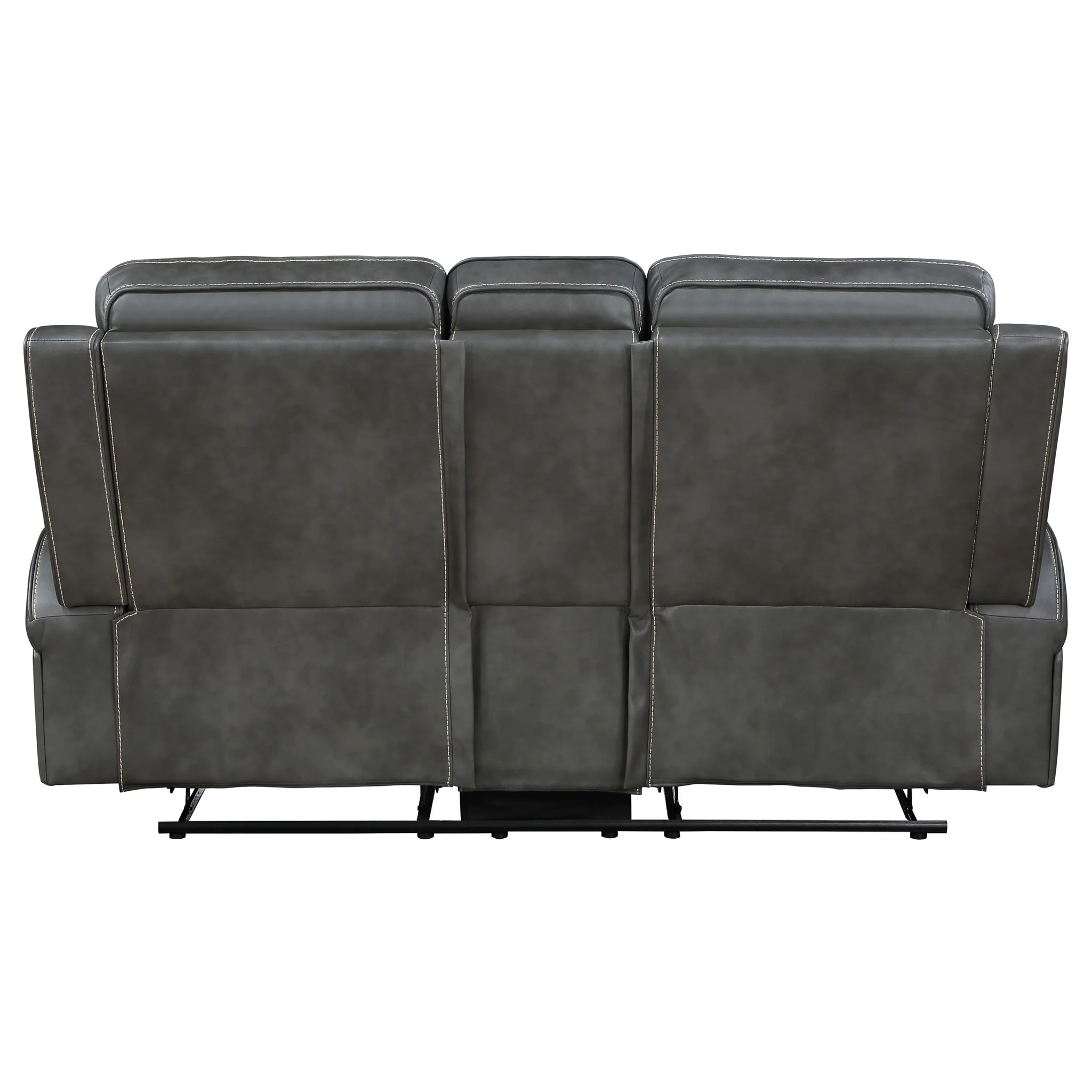 Forrest - Motion Reclining Loveseat With Console - Gray - Image 3