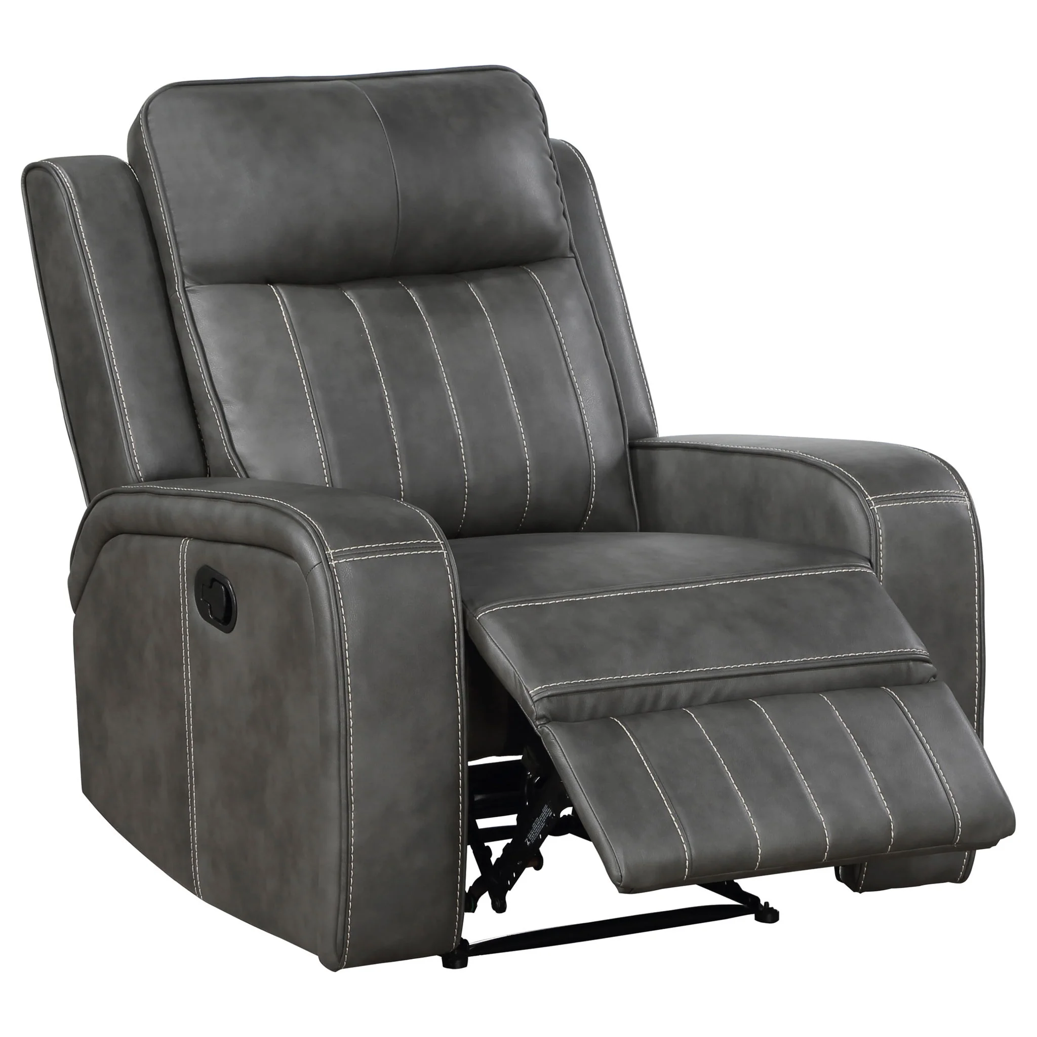 Forrest - Recliner Chair With Tufted Upholstery - Gray - Image 9