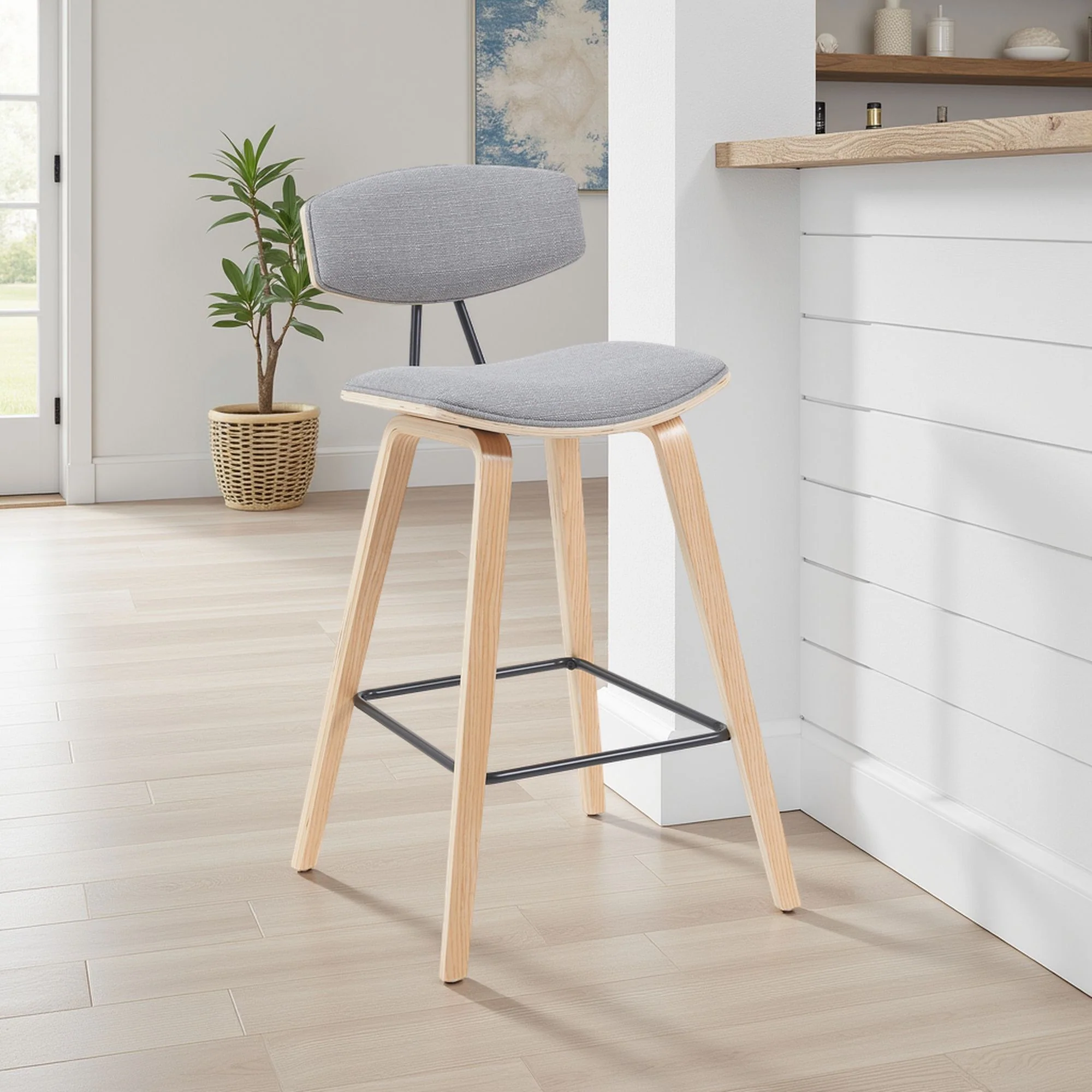 Fox - Swivel Bar Height Stool - Light Brown - Image 15