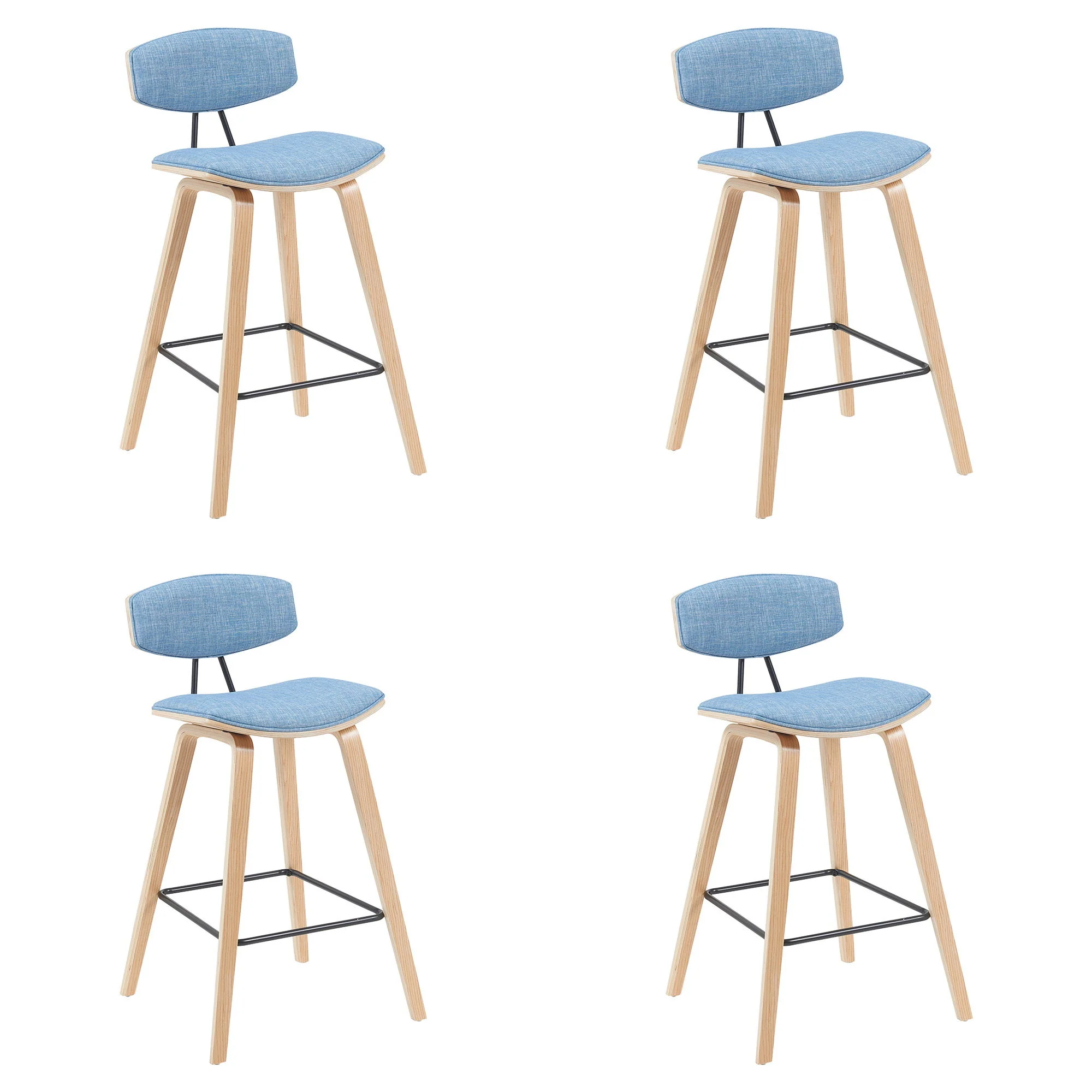 Fox - Swivel Counter Height Stool - Light Brown - Image 2